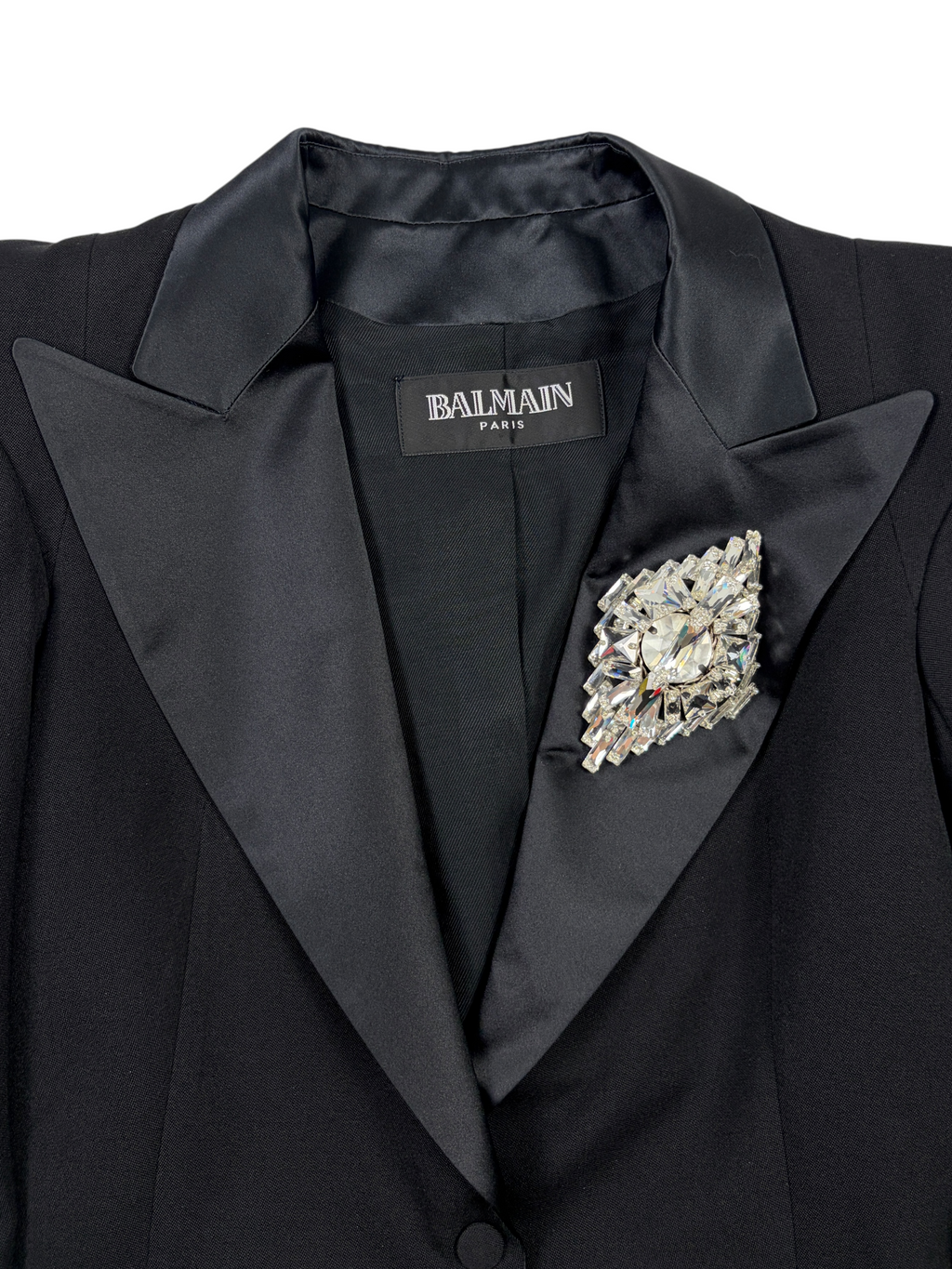 BALMAIN FALL 09 CRYSTAL EMBOSSED POINTED JACKET