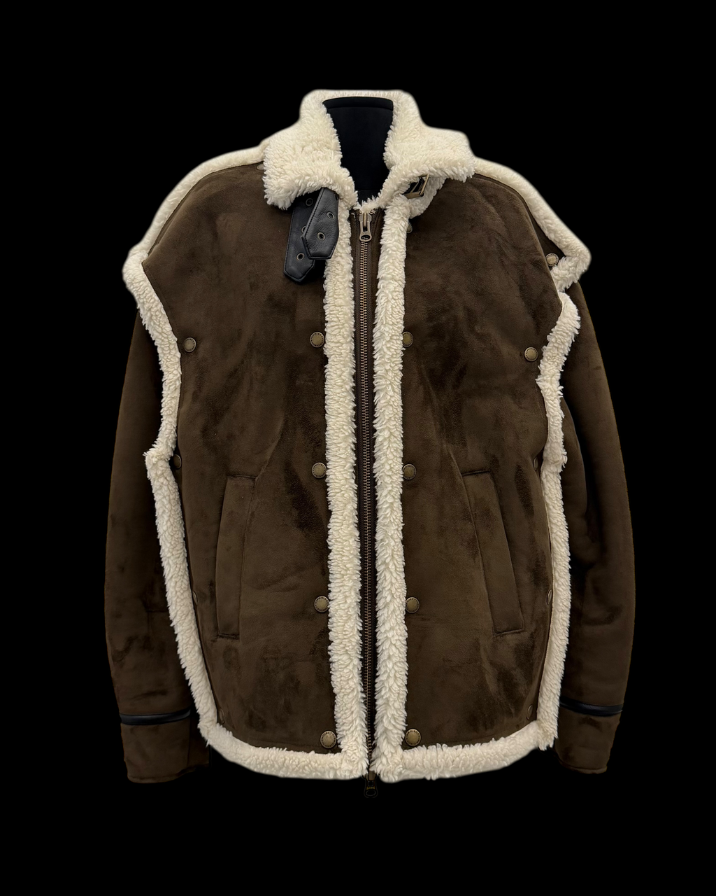 Y/PROJECT FW22 SNAP PANEL SHEARLING JACKET