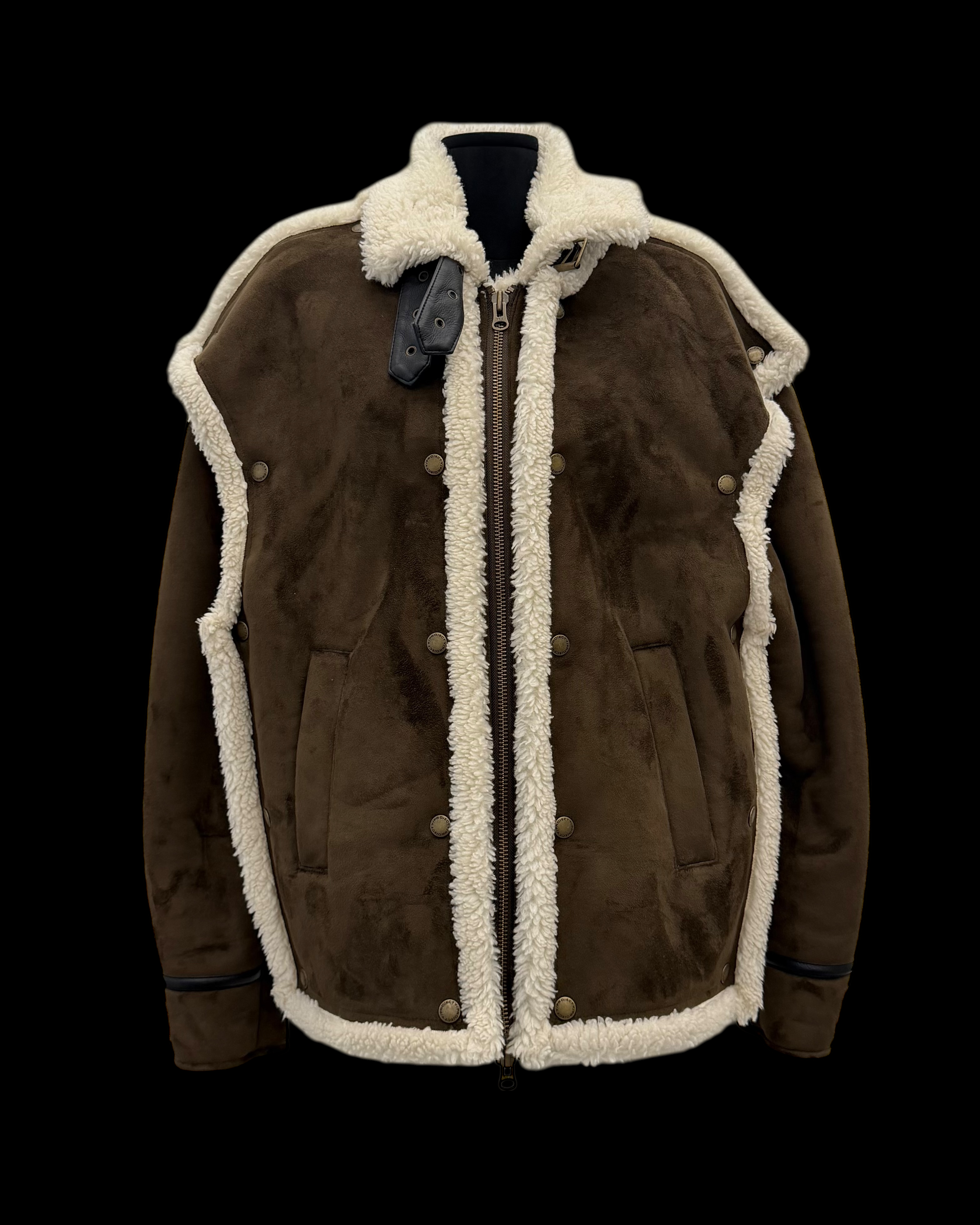 Y/PROJECT FW22 SNAP PANEL SHEARLING JACKET