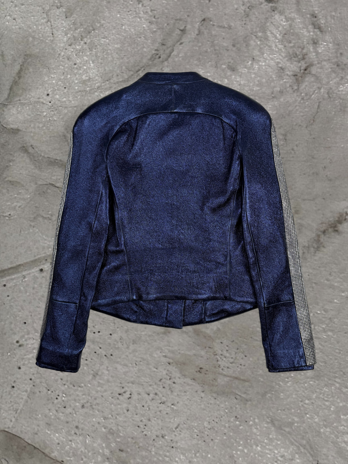 BALMAIN FW11 CRYSTAL BIKER LEATHER JACKET