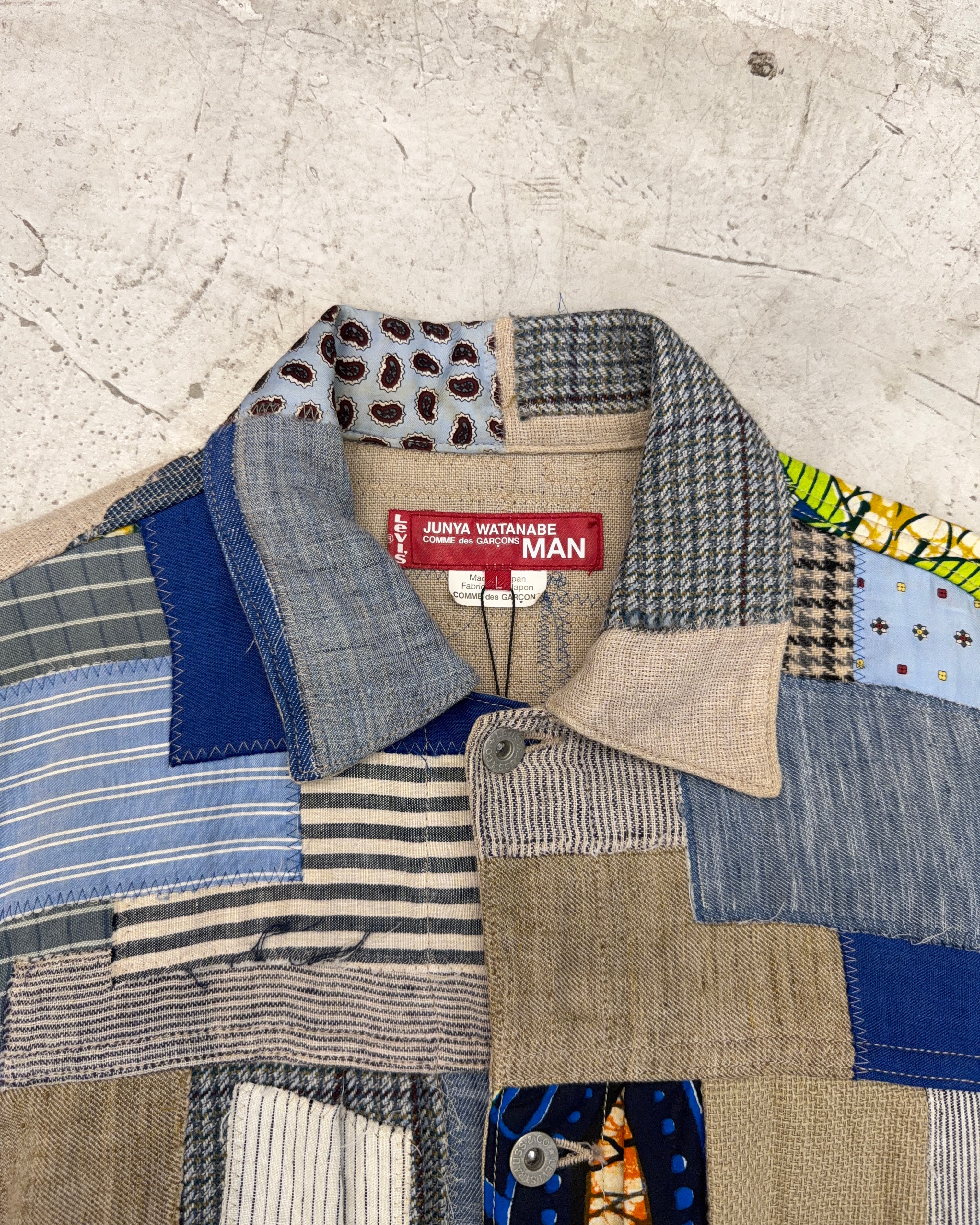 LEVIS X JUNYA WATANABE SS15 PATCHWORK LINEN JACKET