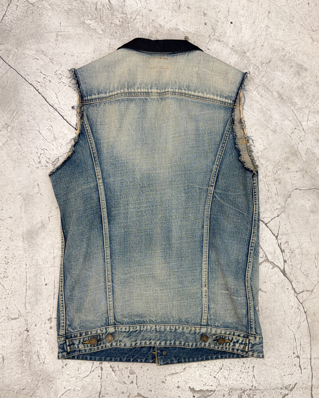 SAINT LAURENT SS16 SMOKING DENIM VEST