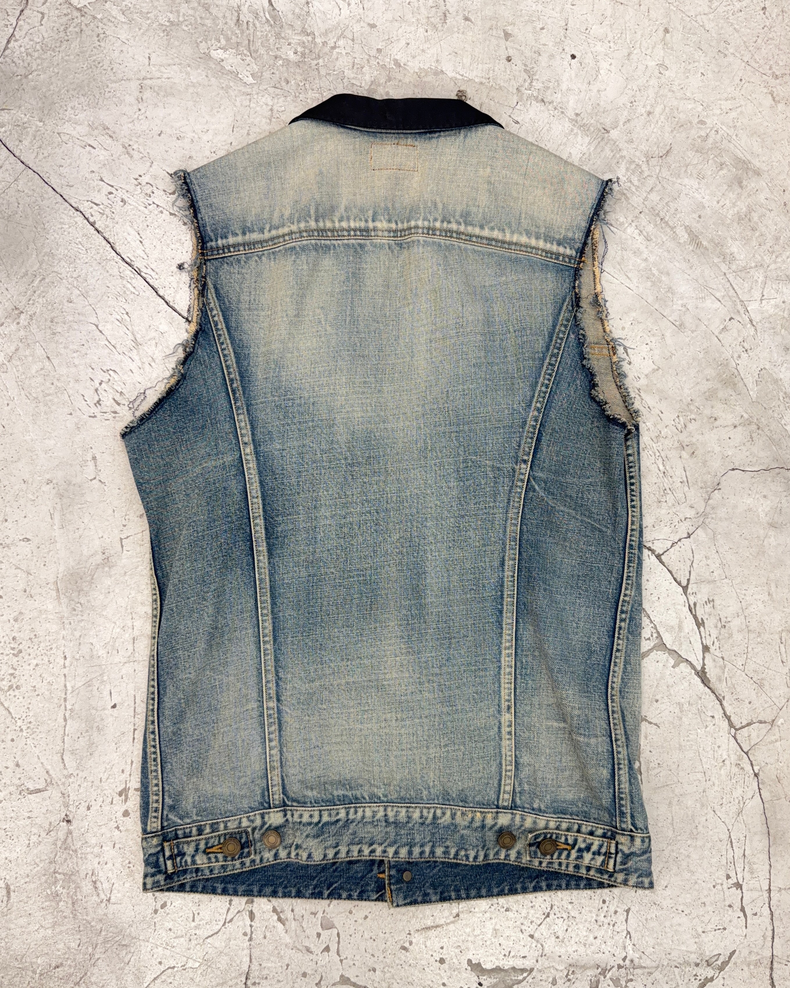 SAINT LAURENT SS16 SMOKING DENIM VEST