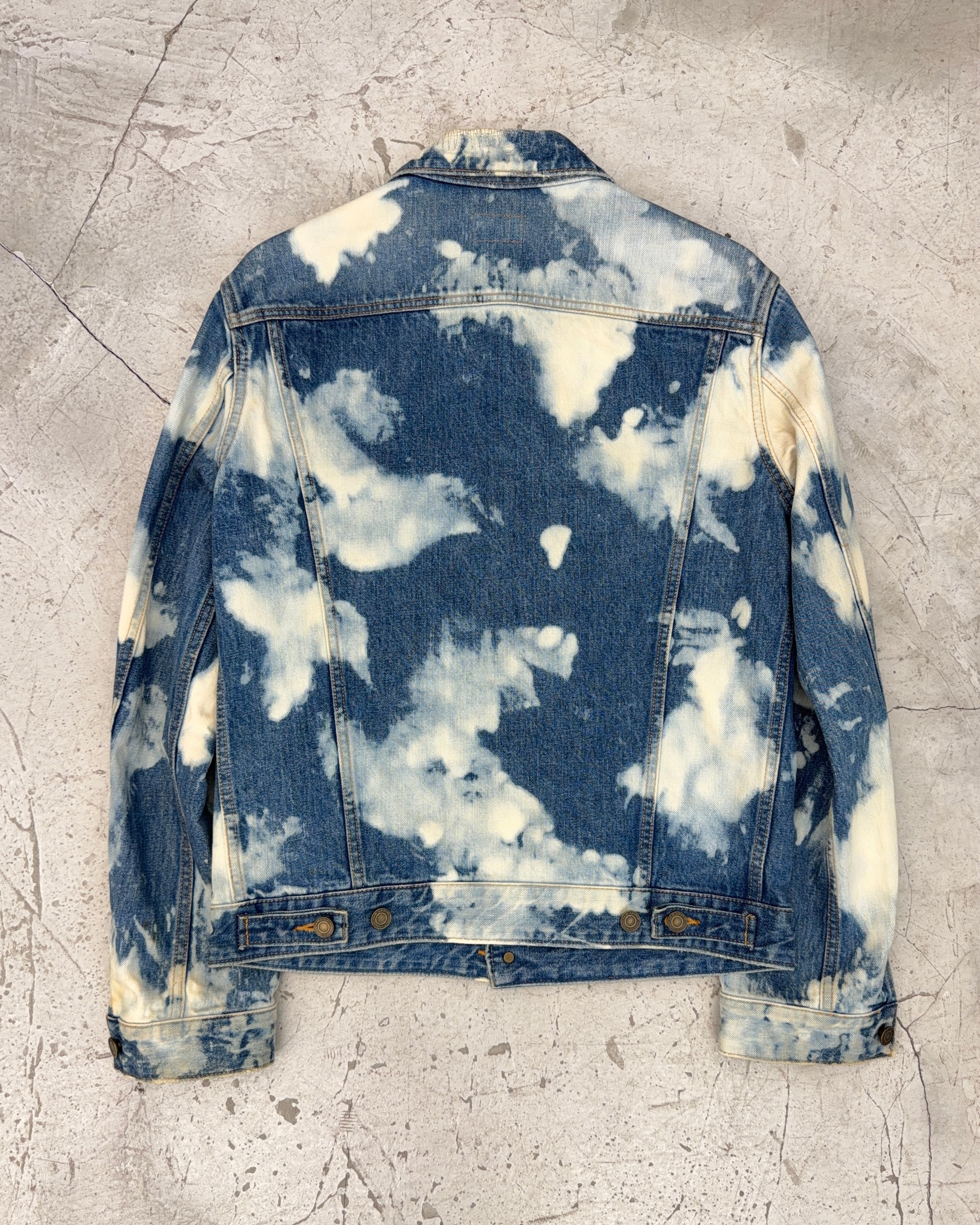 SAINT LAURENT SS16 PUNK BLEACHED DENIM JACKET