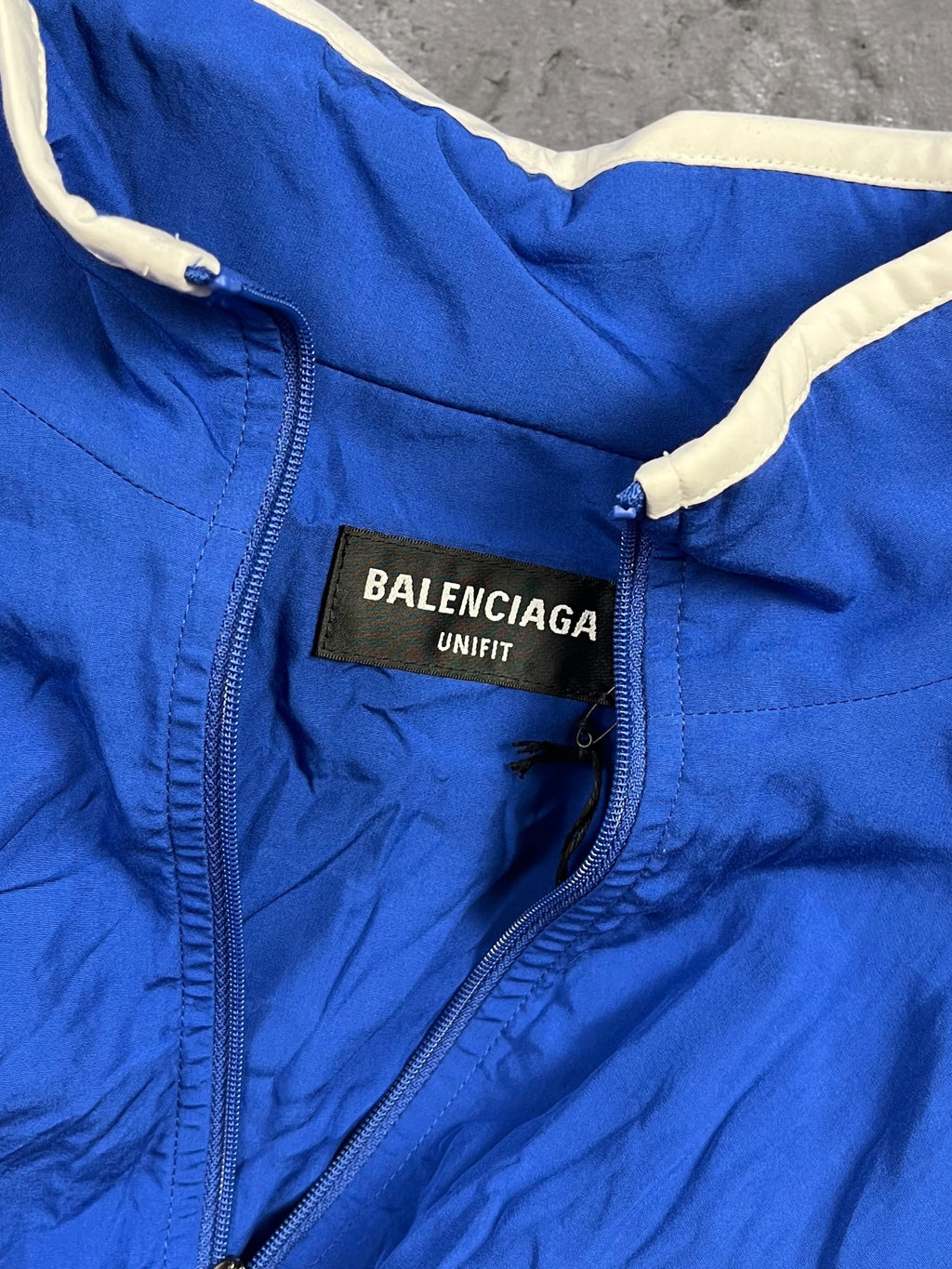 BALENCIAGA SS22 WRINKLED SPORTY B TRACK JACKET