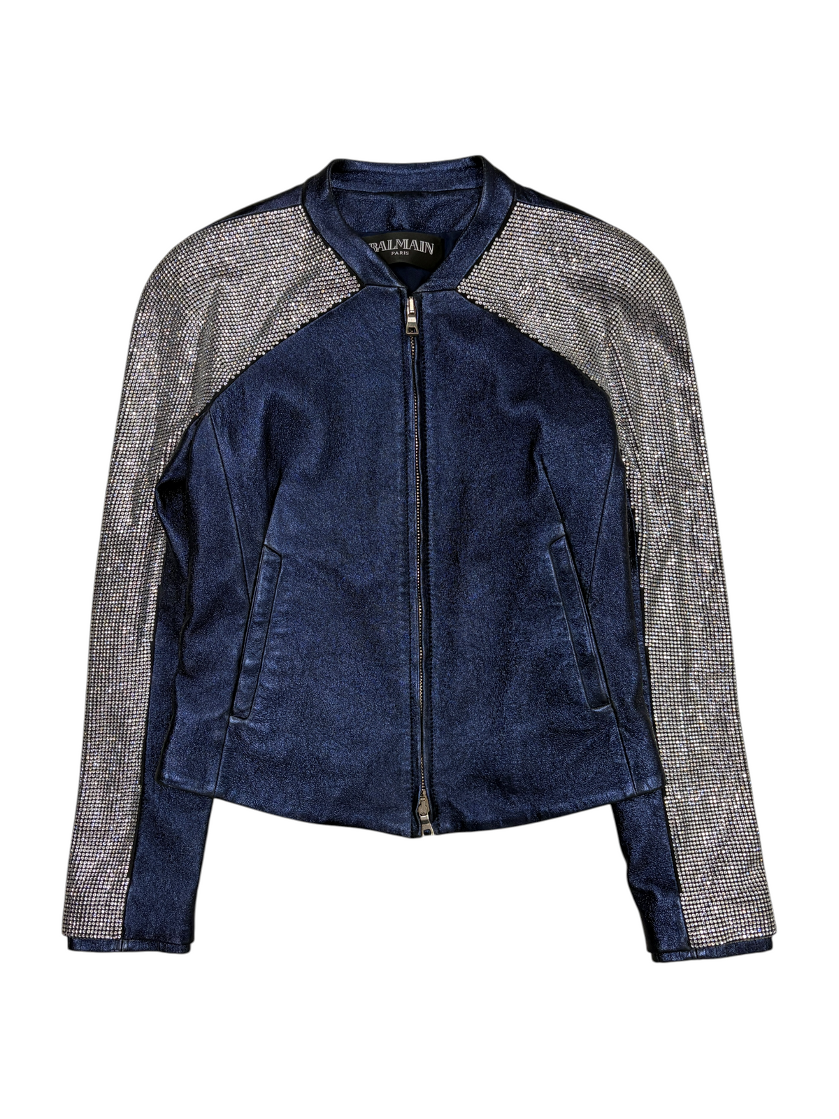 BALMAIN FW11 CRYSTAL LEATHER JACKET