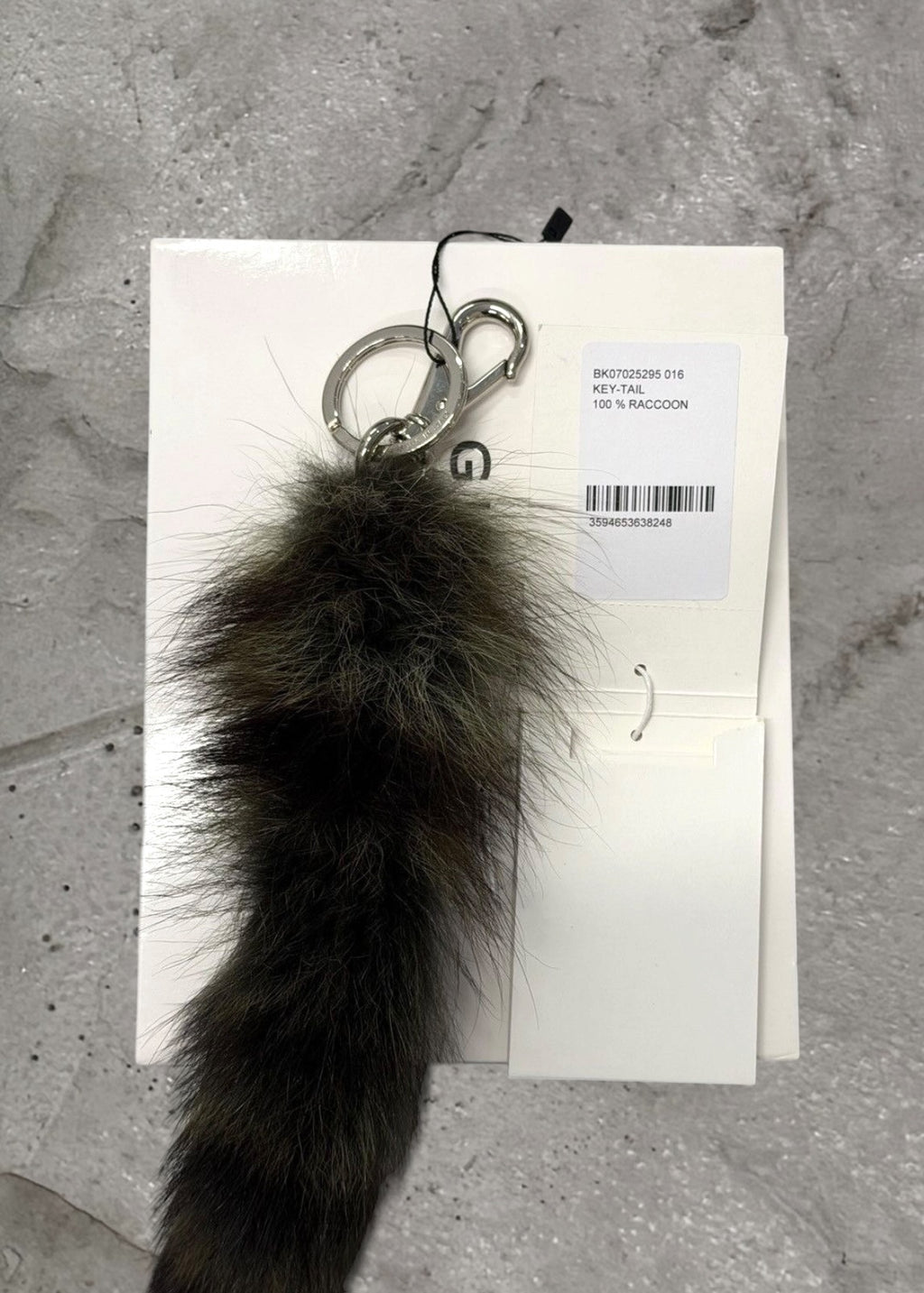 GIVENCHY RACCOON TAIL KEYCHAIN