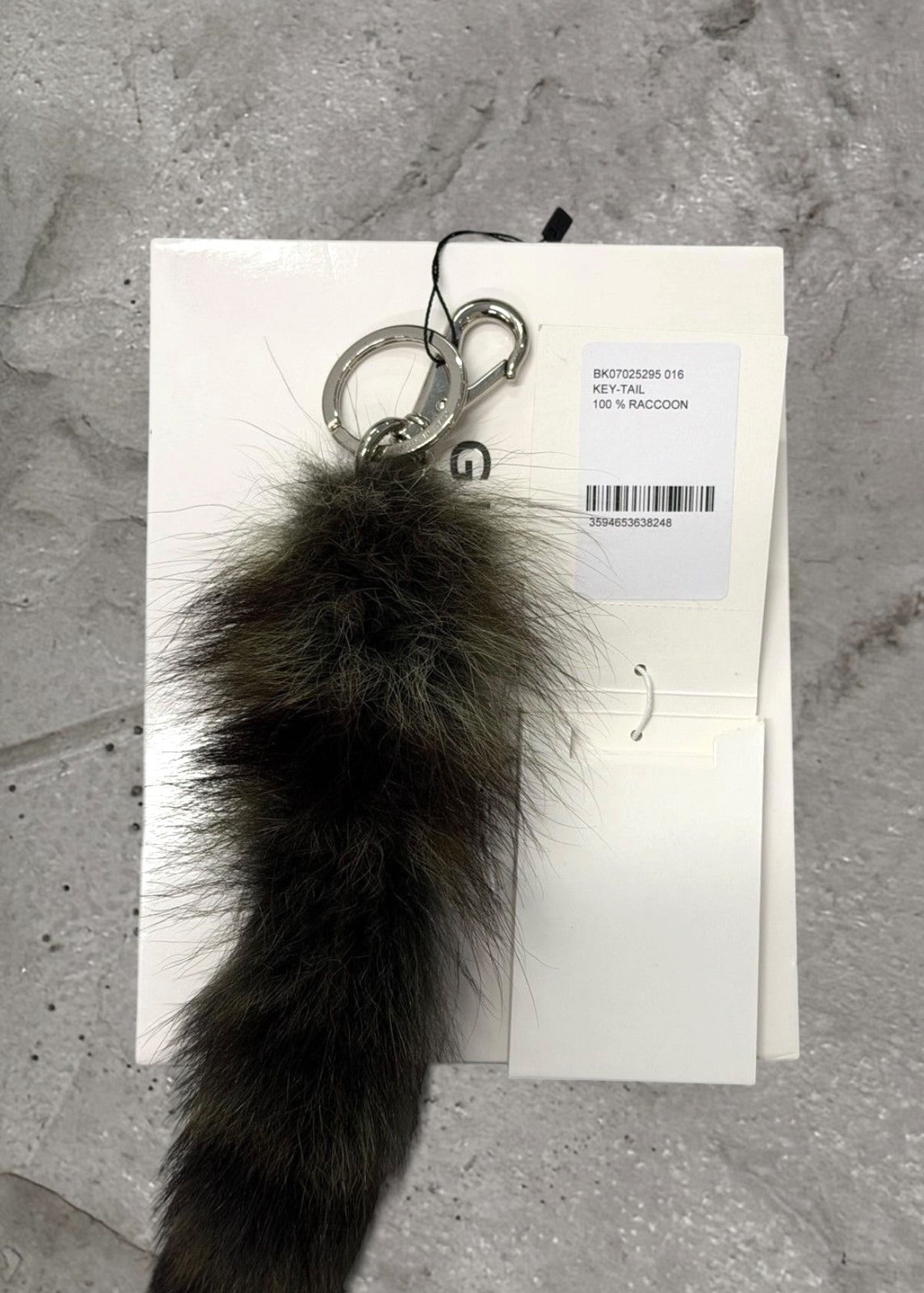 GIVENCHY RACCOON TAIL KEYCHAIN