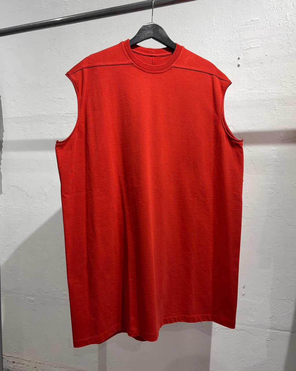 RICK OWENS FW19 CARDINAL RED TARP TEE