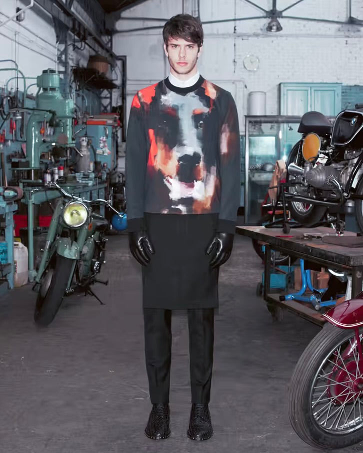 GIVENCHY PRE-FALL 2013 ABSTRACT DOBERMAN SWEATSHIRT