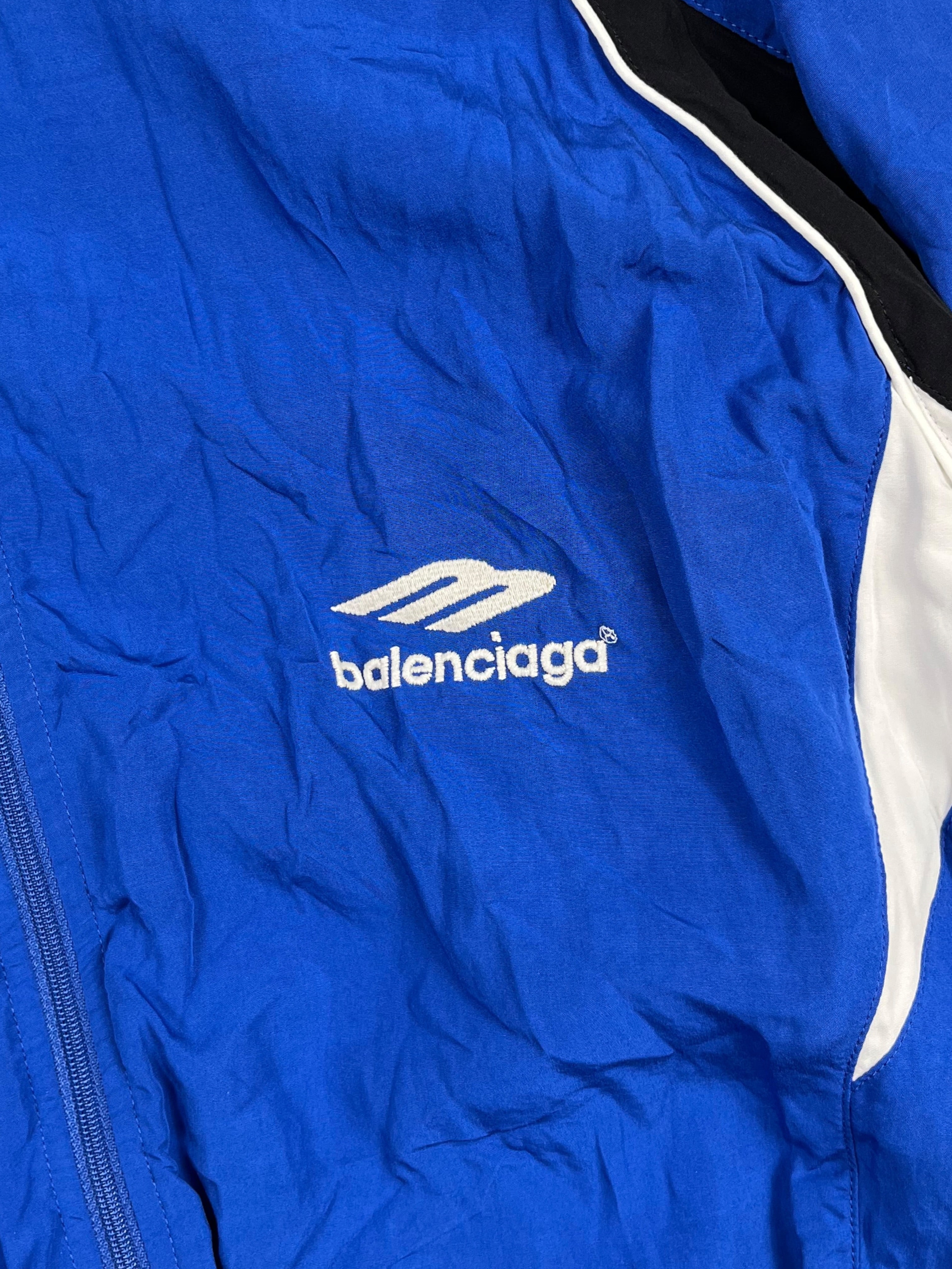 BALENCIAGA SS22 WRINKLED SPORTY B TRACK JACKET