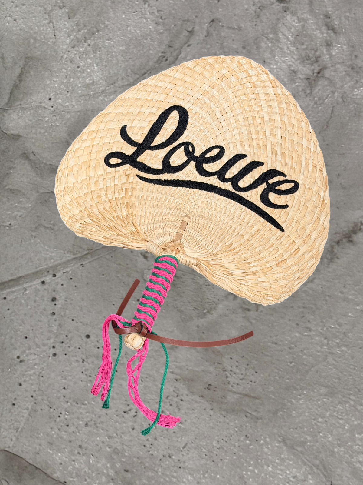 LOEWE SS21 STRAW FAN