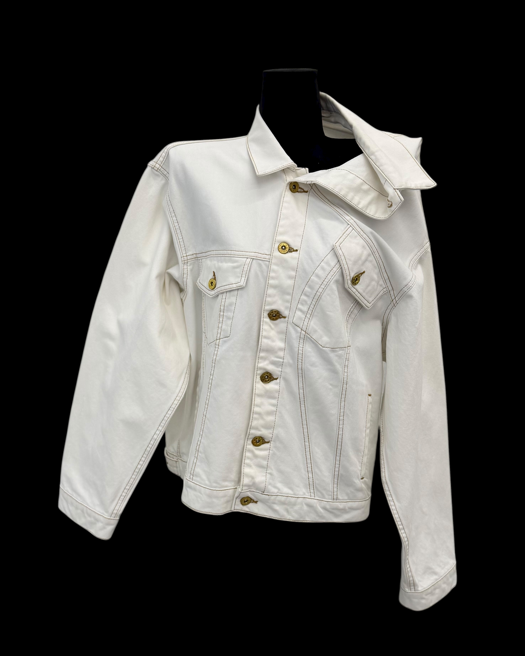 Y/PROJECT SS20 ASYMMETRIC COLLAR DENIM JACKET