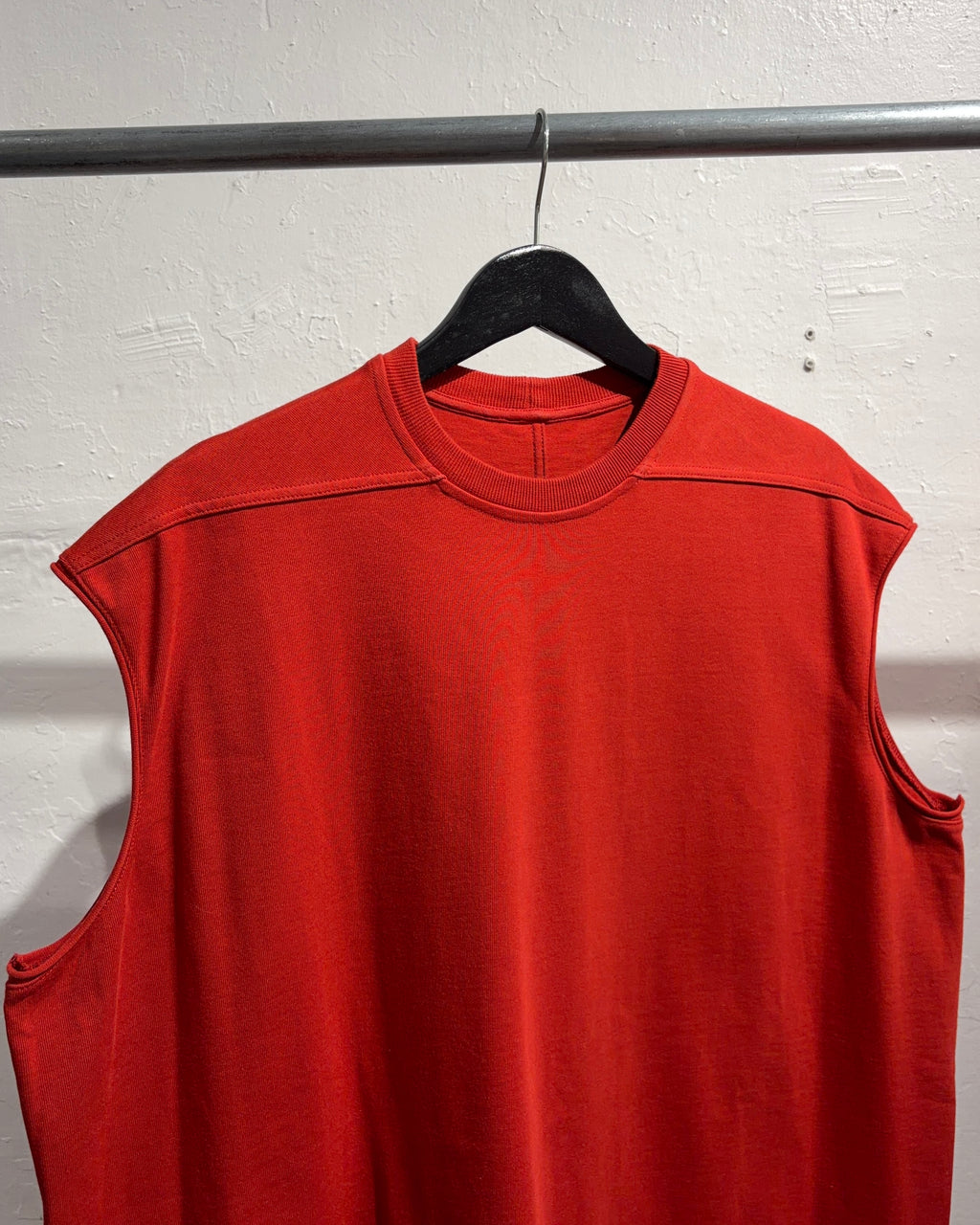 RICK OWENS FW19 CARDINAL RED TARP TEE