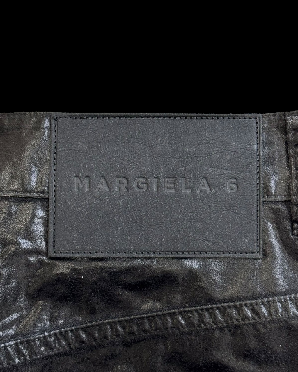 MM6 MAISON MARGIELA SS22 LAMINATED BERMUDA SHORTS
