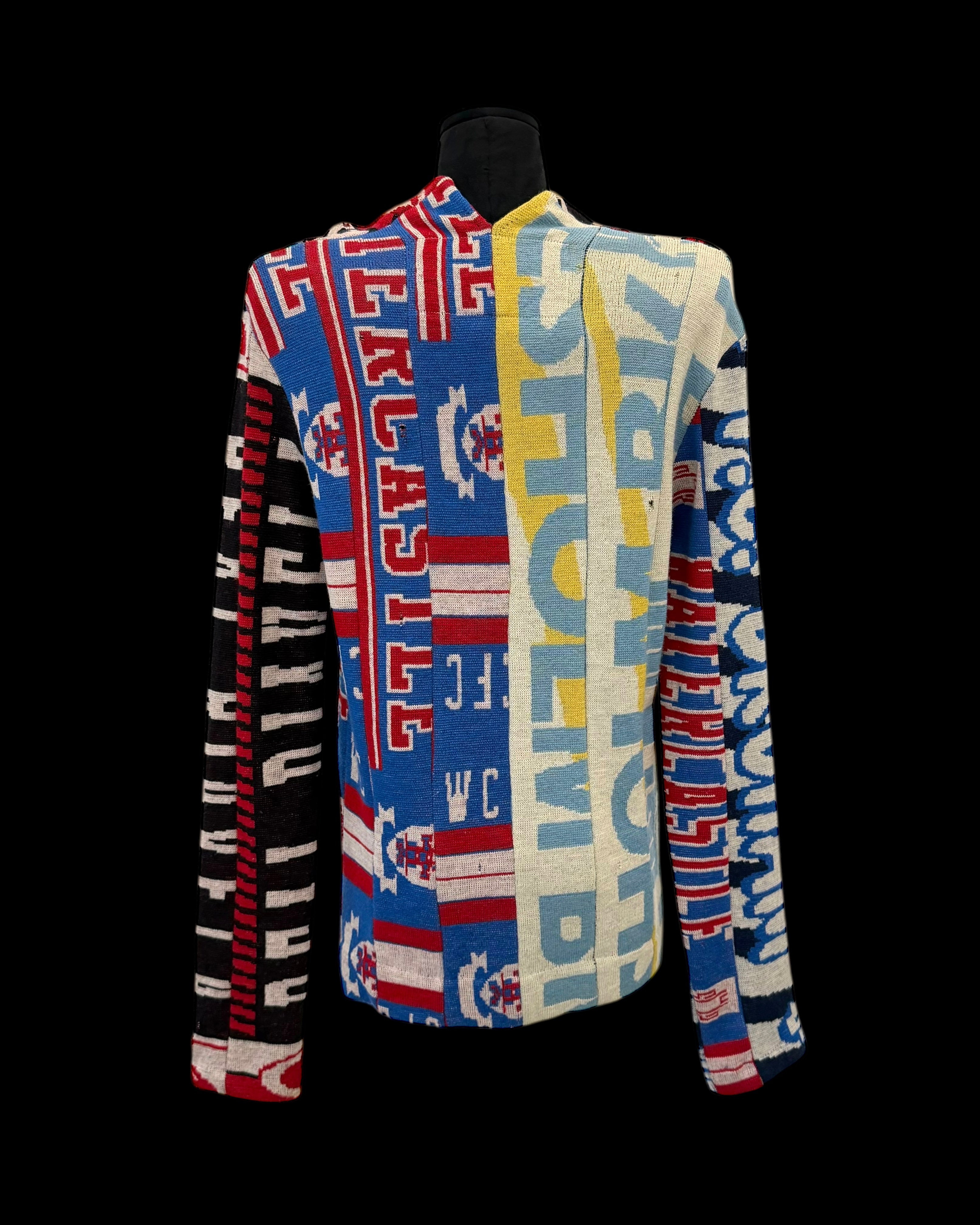 H&M X MAISON MARGIELA FW2012 FOOTBALL SCARF SWEATER