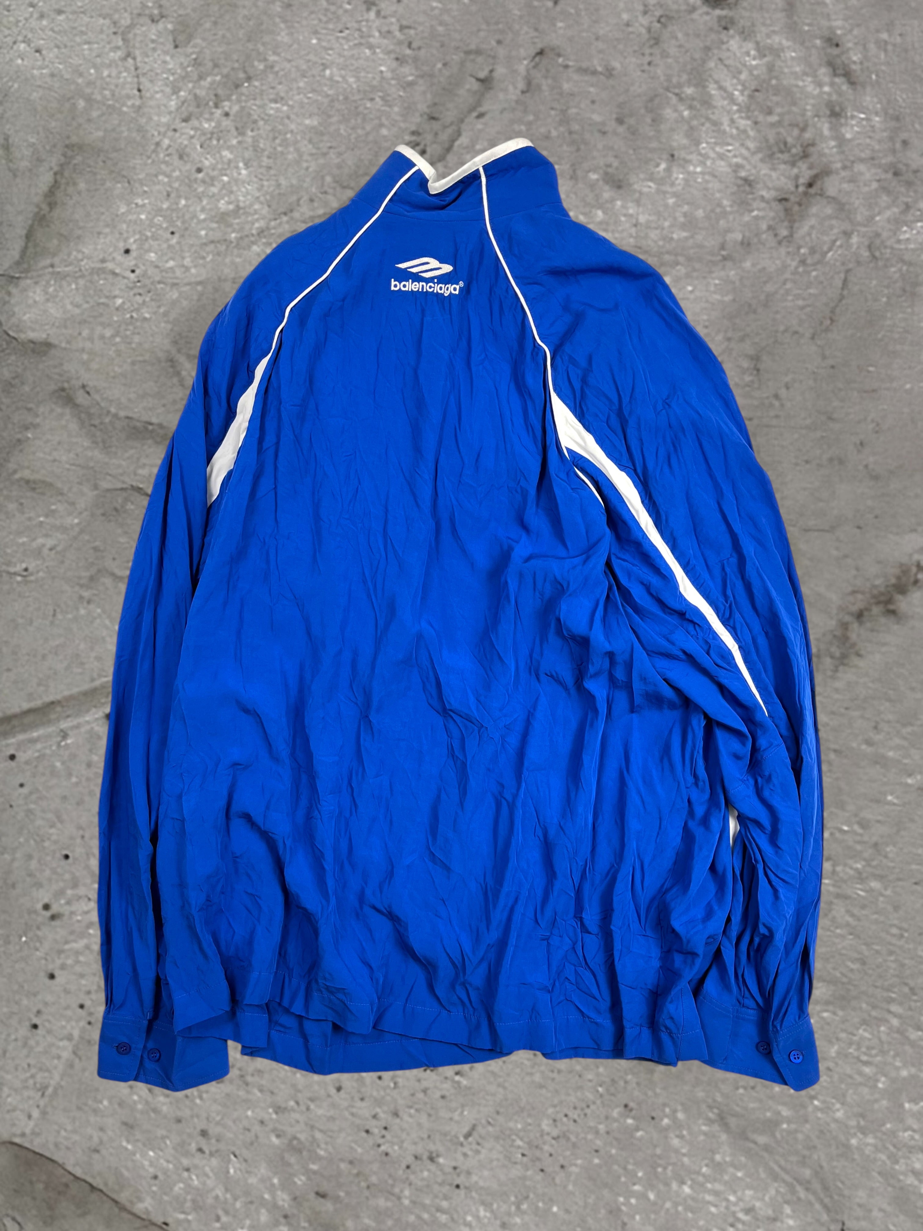 BALENCIAGA SS22 WRINKLED SPORTY B TRACK JACKET