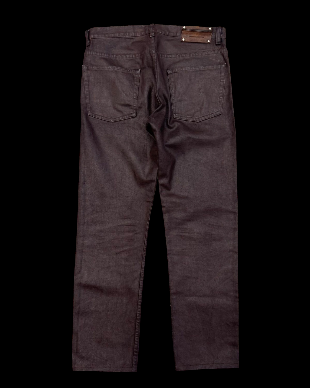 DRIES VAN NOTEN SS22 WAXED PENDA DENIM JEANS