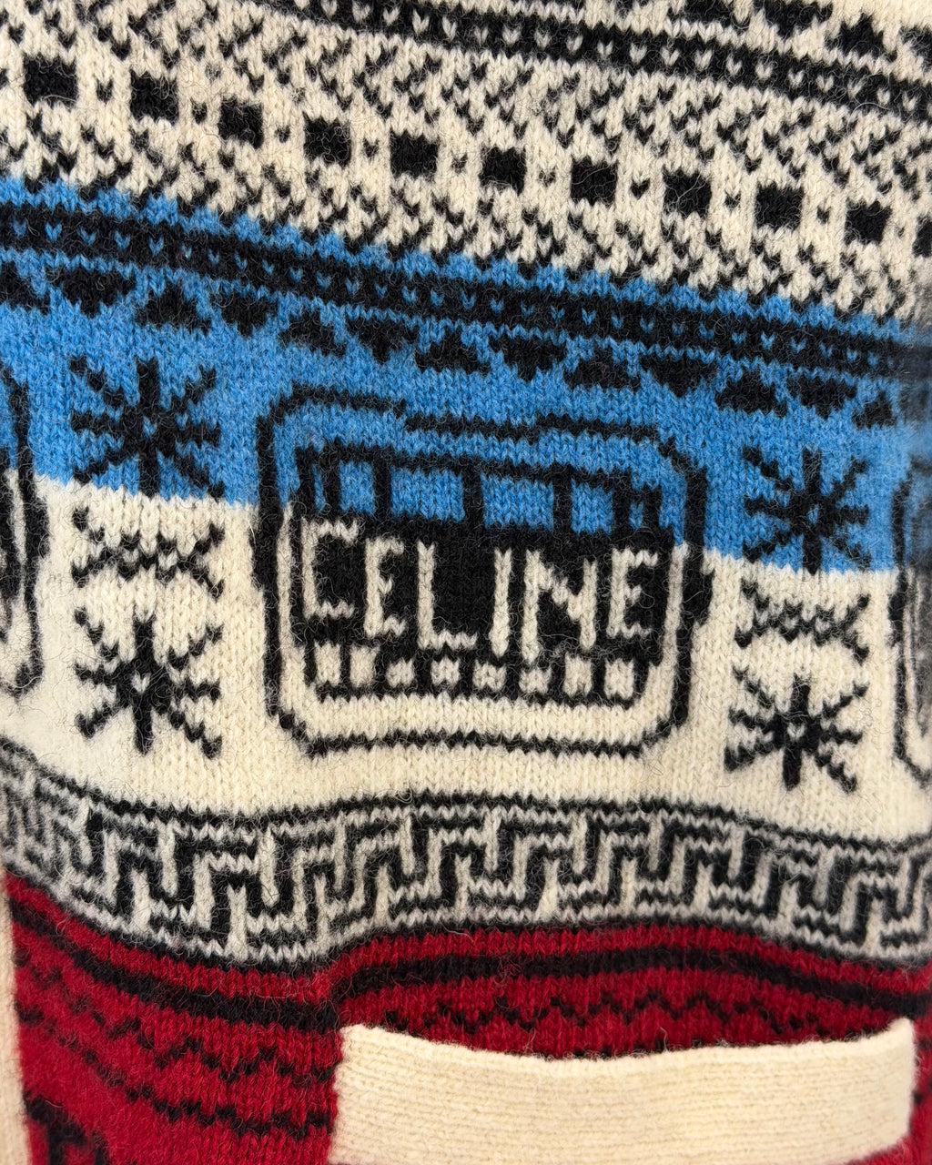 CELINE SS21 THE DANCING KIDS FAIR ISLE CARDIGAN