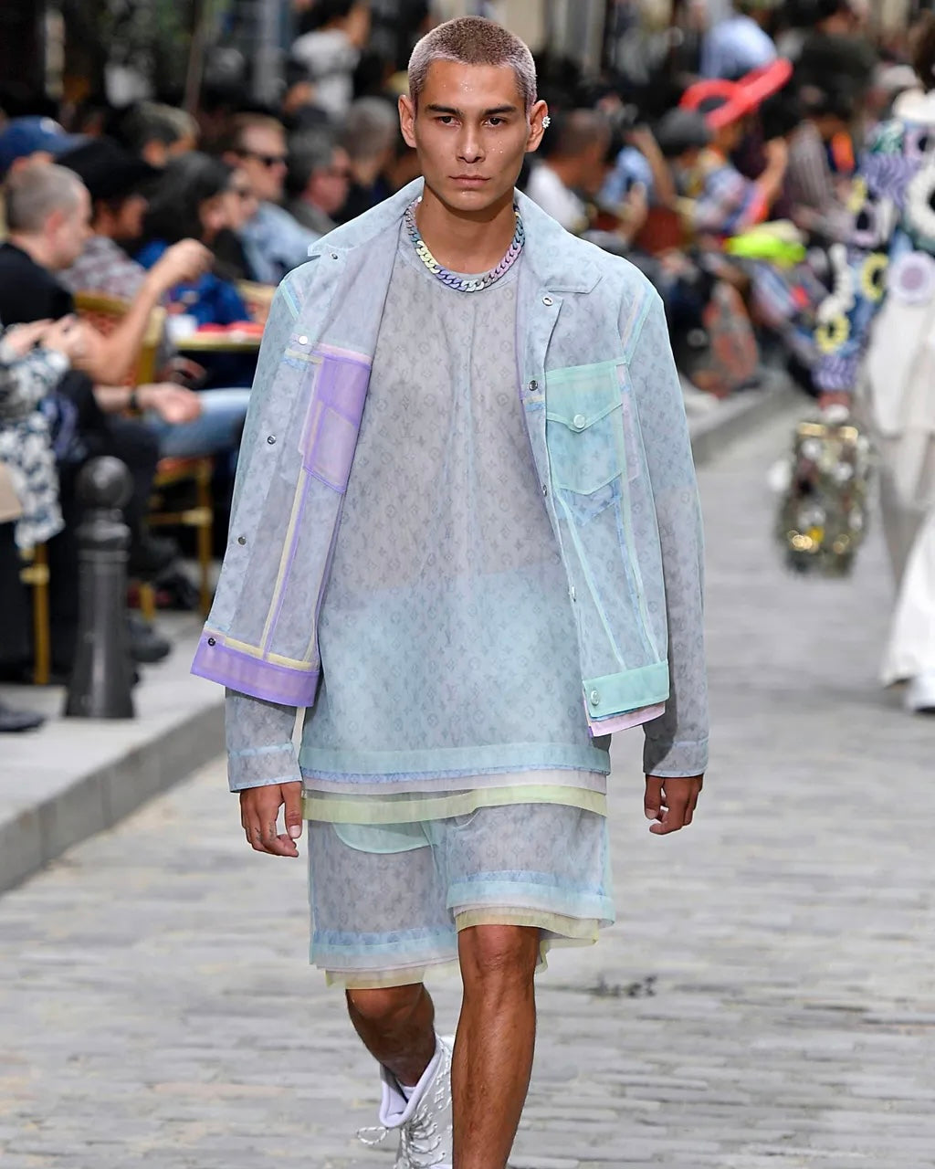 LOUIS VUITTON SS20 MONOGRAM TULLE T-SHIRT