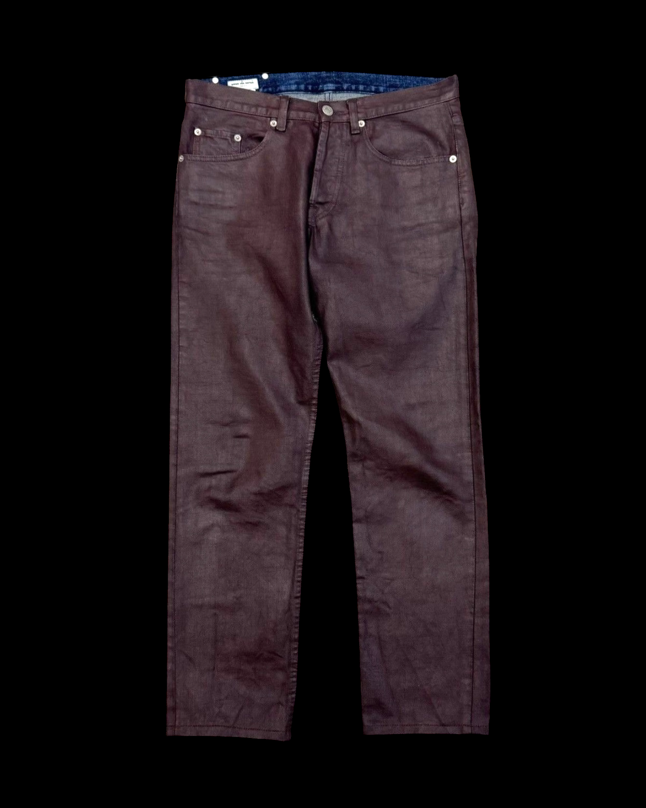 DRIES VAN NOTEN SS22 WAXED PENDA DENIM JEANS
