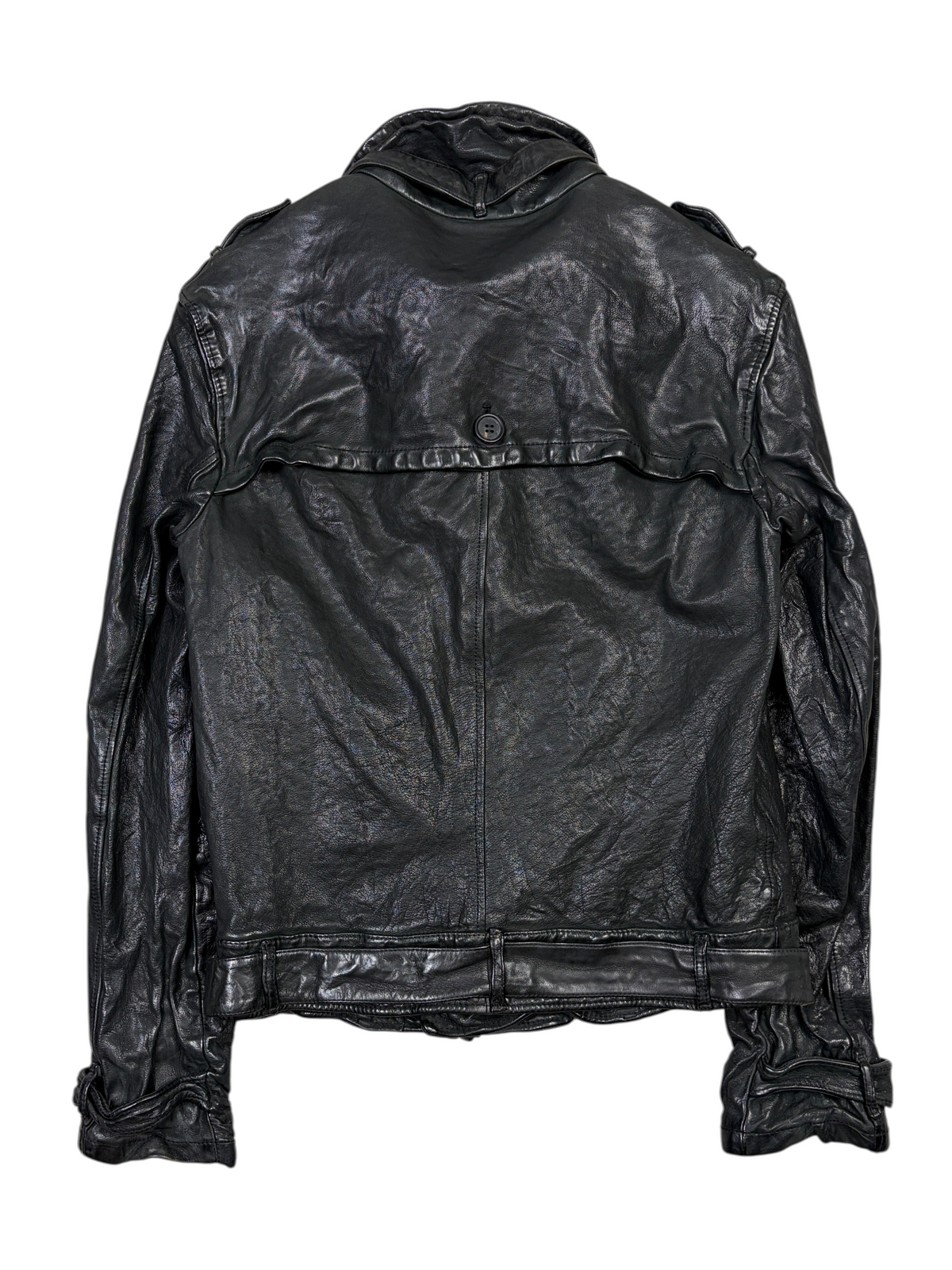 NEIL BARRETT FW05 CRINKLED LEATHER JACKET