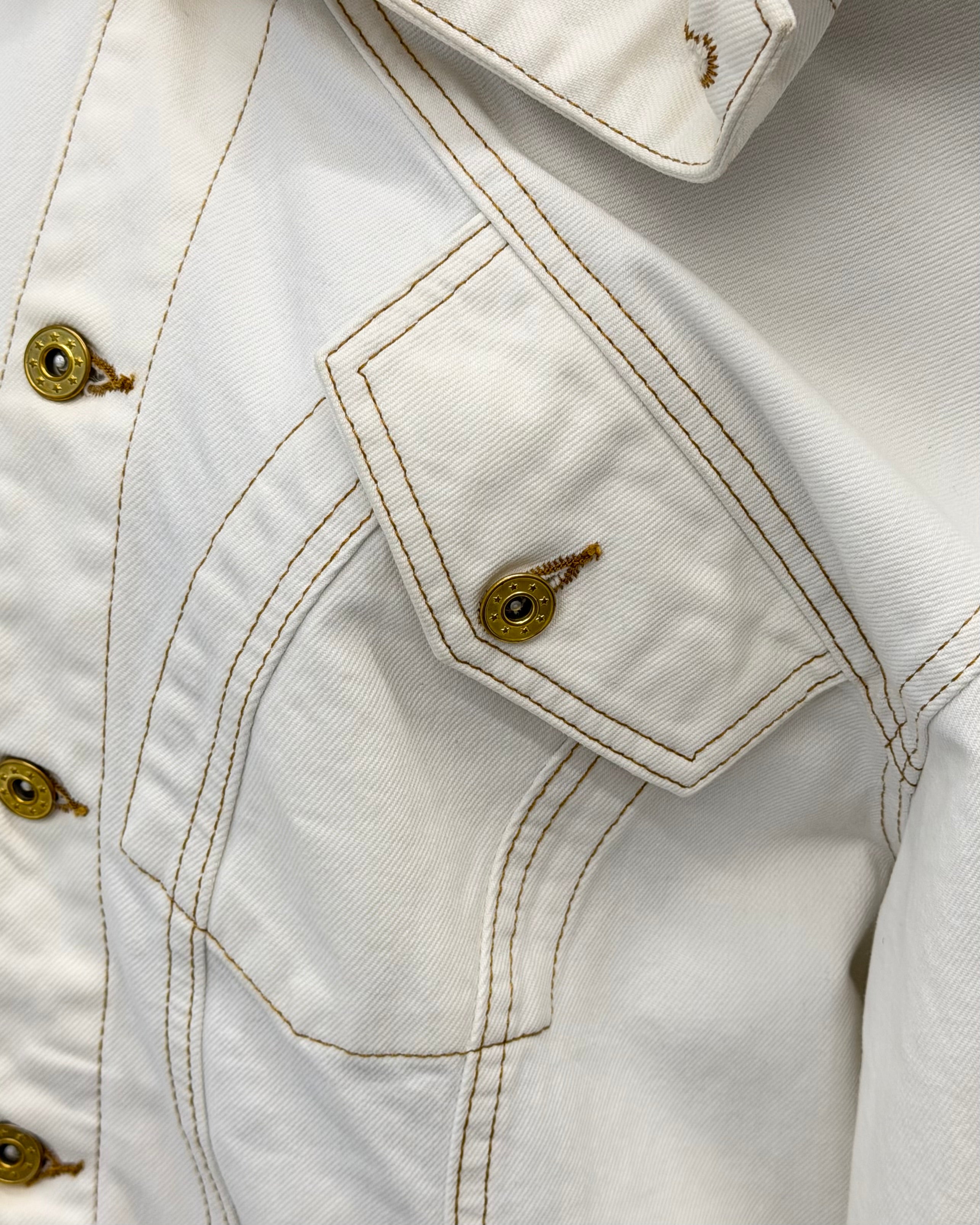 Y/PROJECT SS20 ASYMMETRIC COLLAR DENIM JACKET