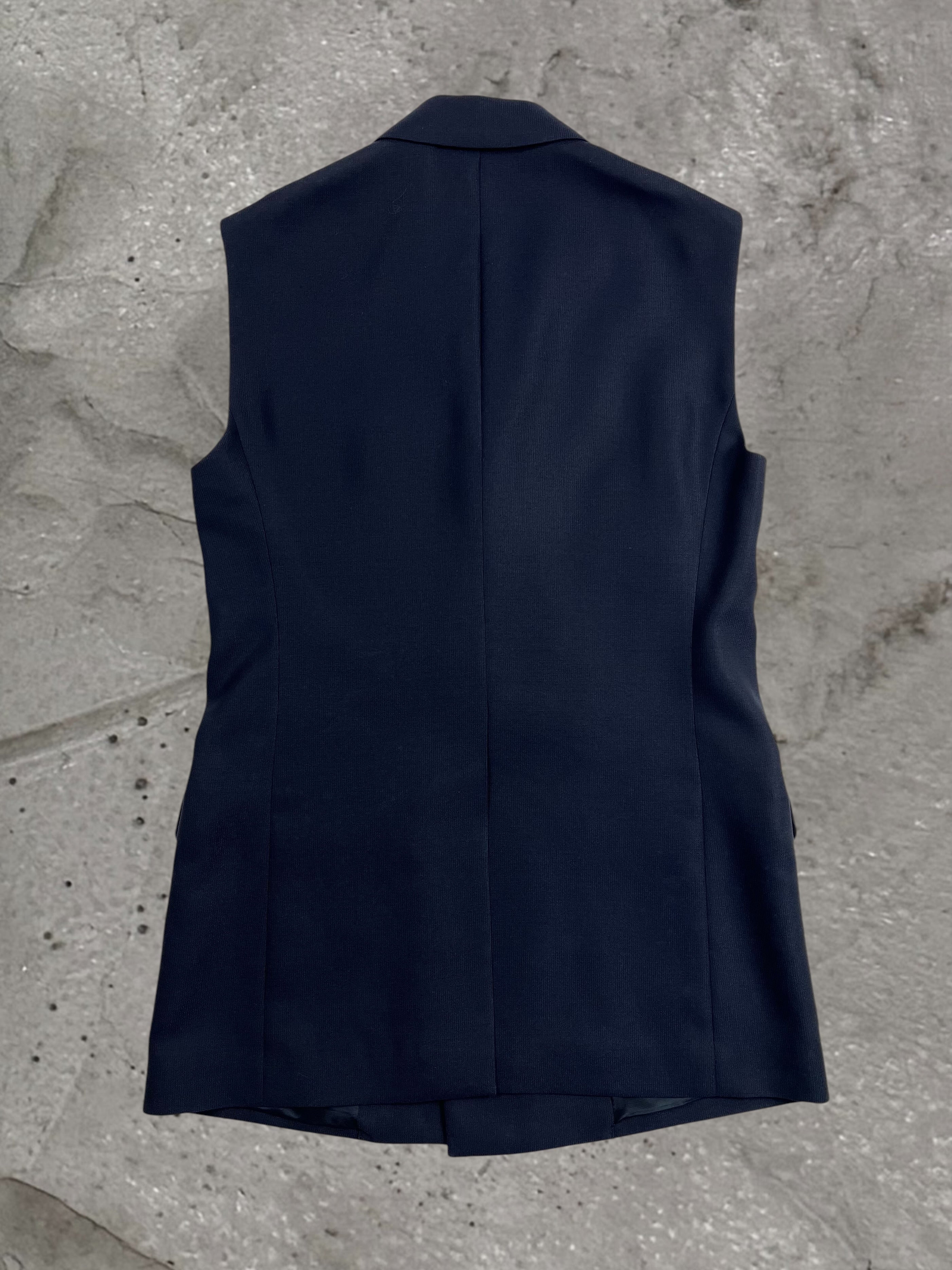 RAF SIMONS SS15 MULTIPLE BUTTON SLEEVELESS JACKET