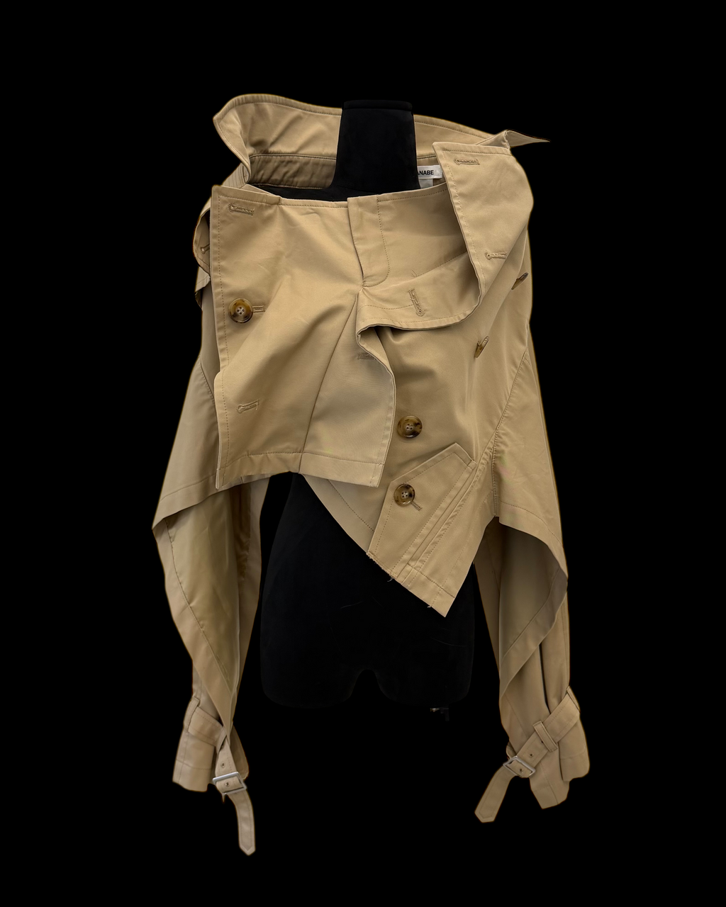 JUNYA WATANABE SS23 CROPPED RECONSTRUCTED TRENCH COAT