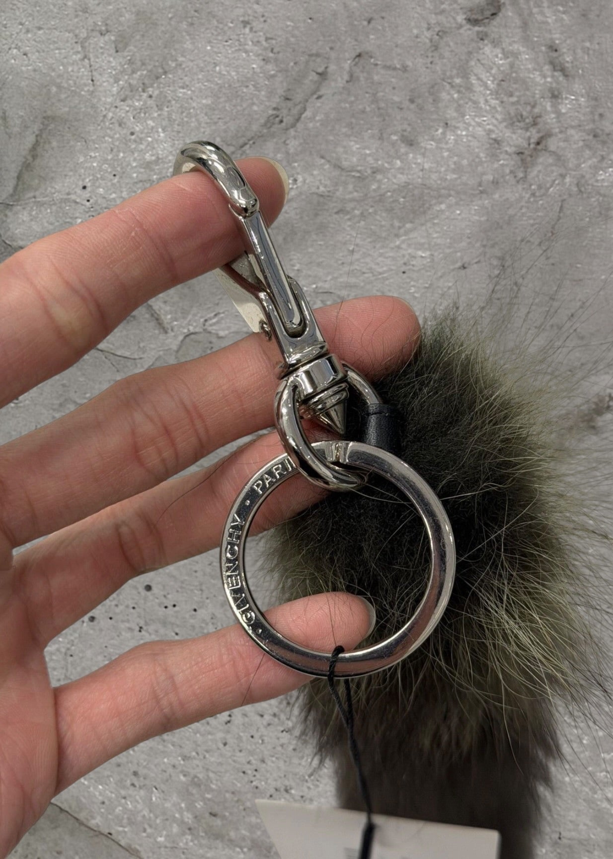 GIVENCHY RACCOON TAIL KEYCHAIN