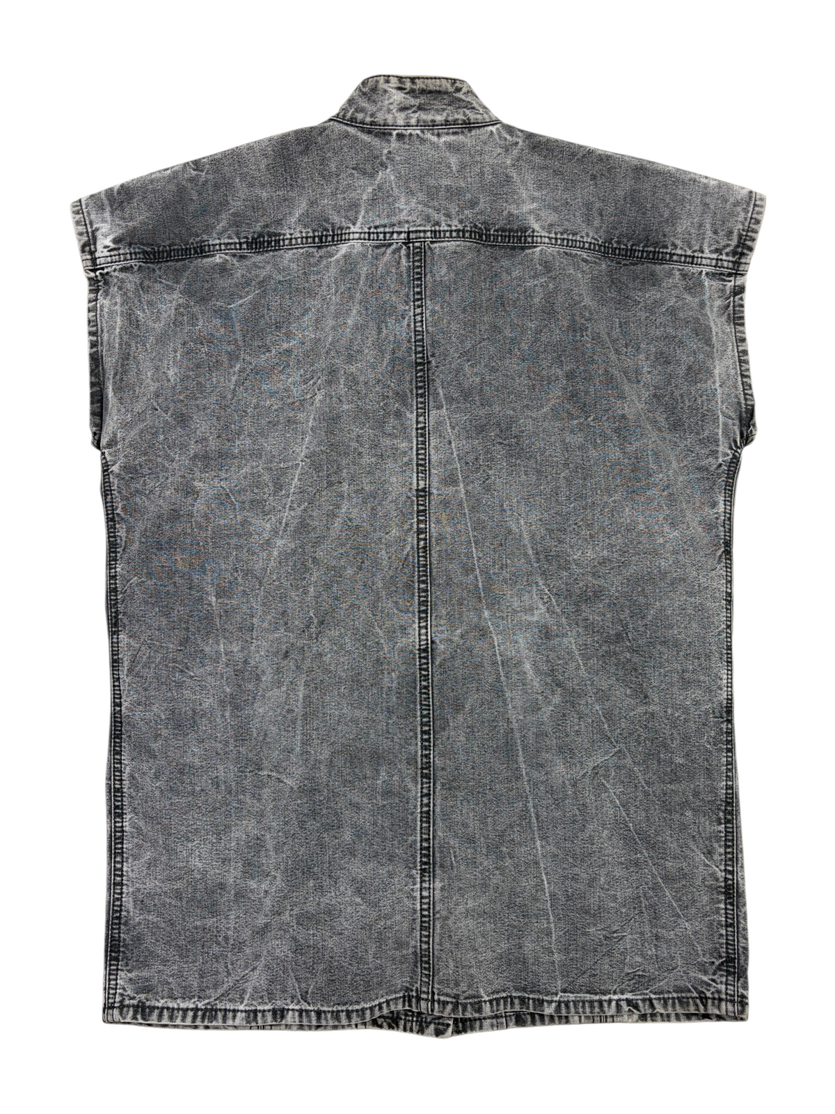 GIVENCHY STUDDED DENIM SLEEVELESS SHIRT