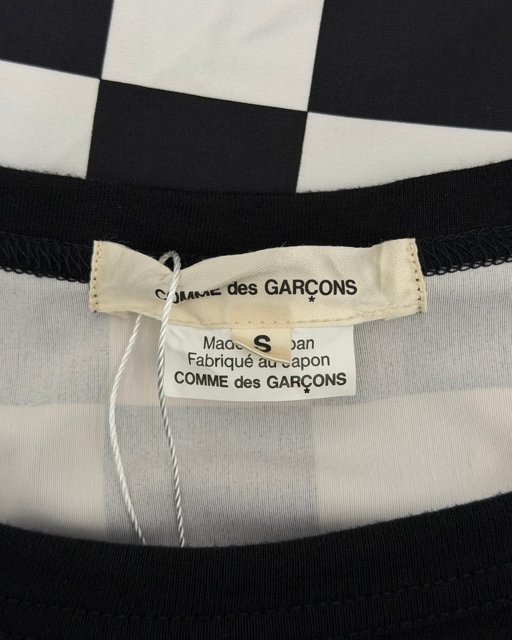 COMME DES GARCONS FW21 PATCH CHECKERED T-SHIRT