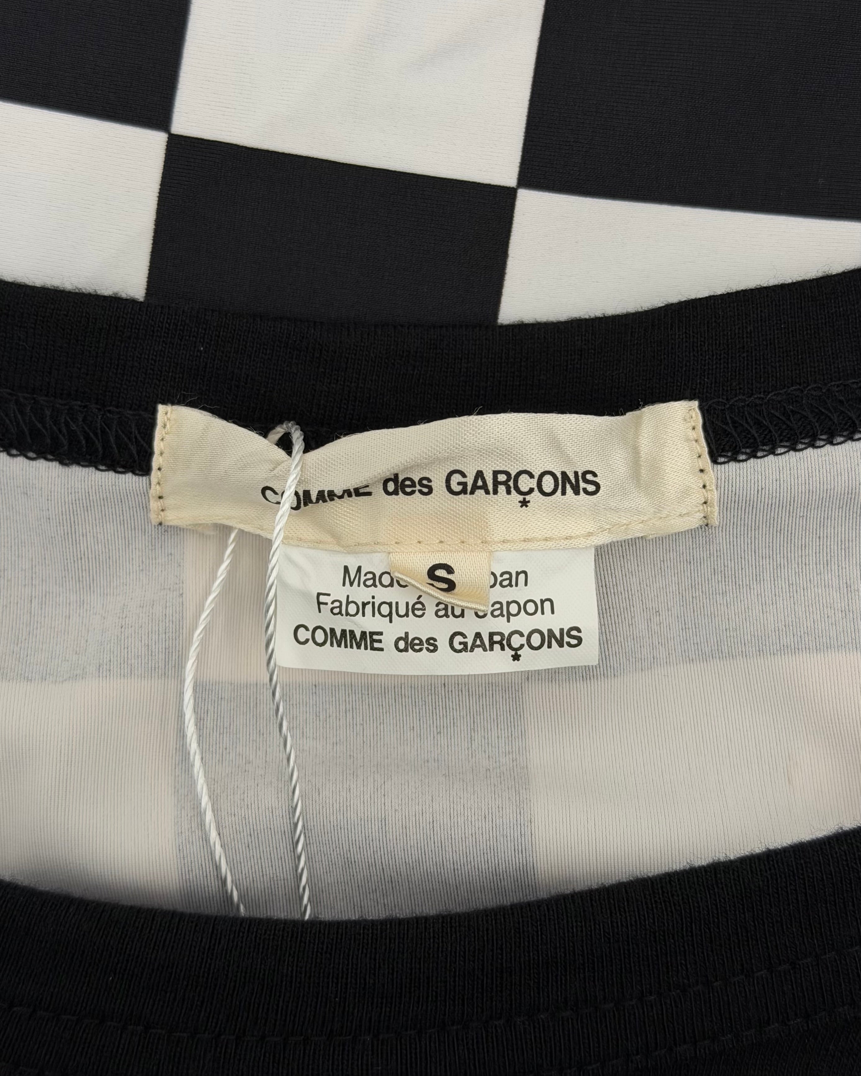 COMME DES GARCONS FW21 PATCH CHECKERED T-SHIRT