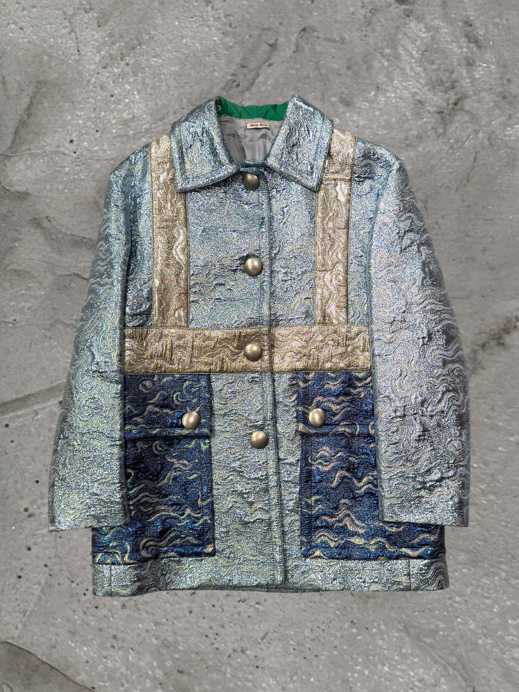 MIU MIU FW14 METALLIC JACQUARD JACKET