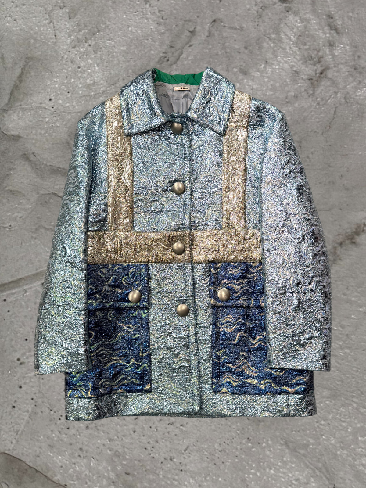 MIU MIU FW14 METALLIC JACQUARD JACKET