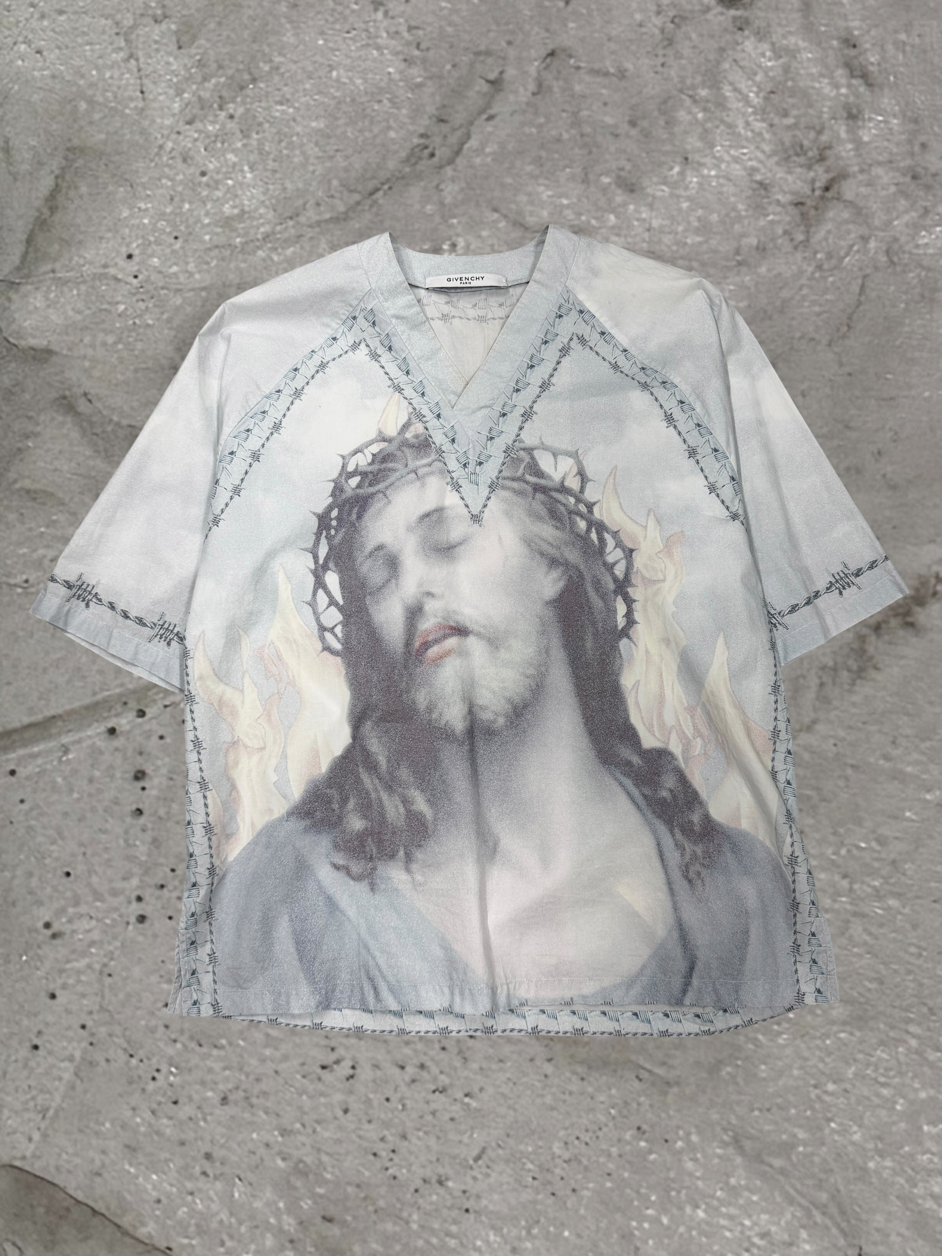 GIVENCHY SS16 JESUS CHRIST V NECK TEE