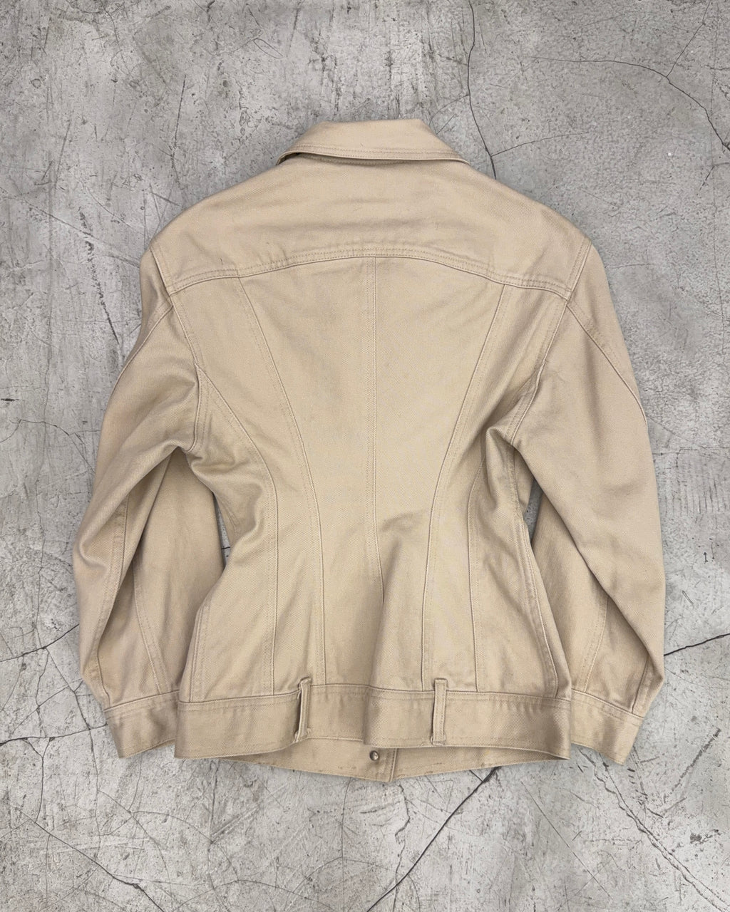 JUNIOR GAULTIER 80'S HOURGLASS PEPLUM DENIM JACKET