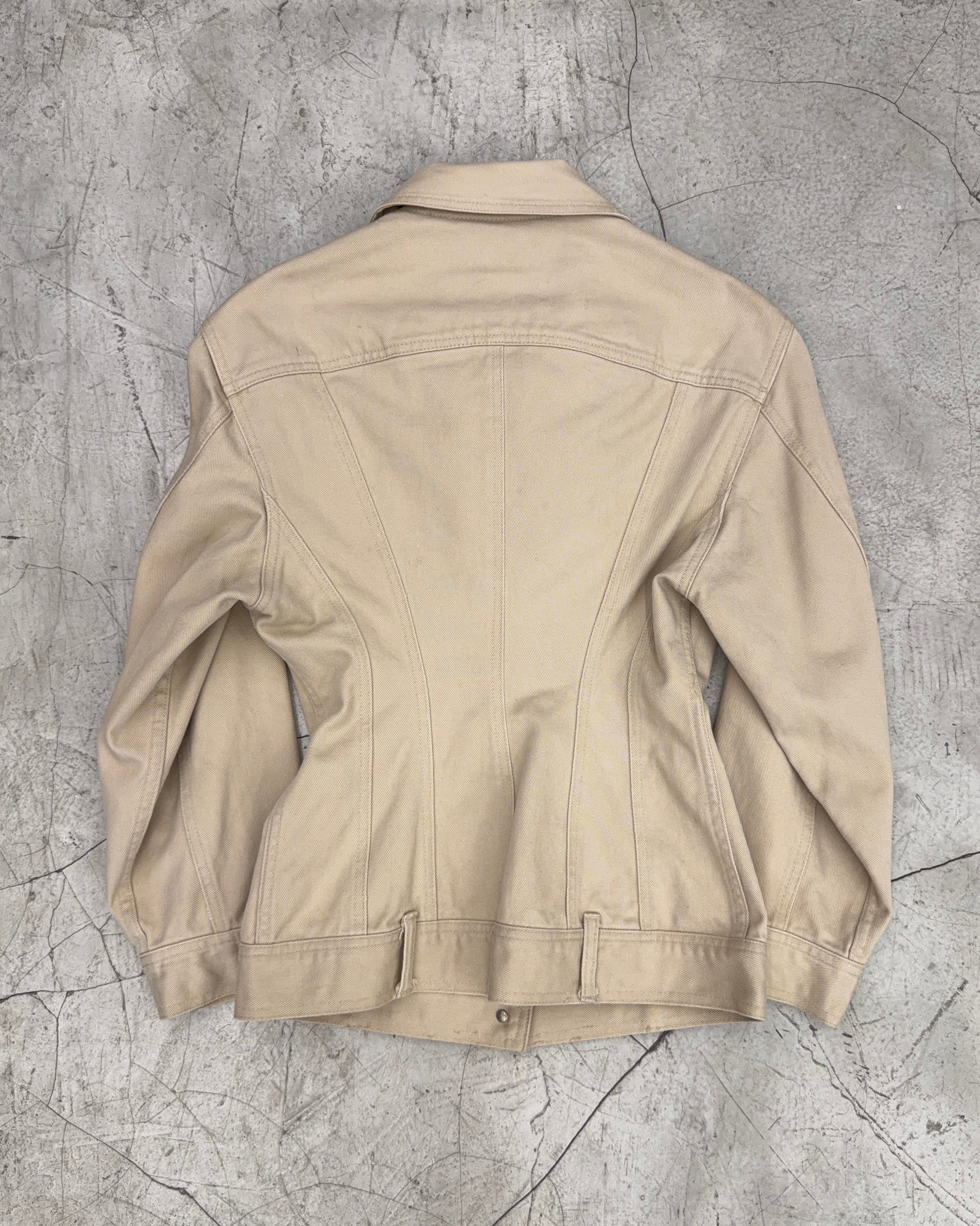JUNIOR GAULTIER 80'S HOURGLASS PEPLUM DENIM JACKET