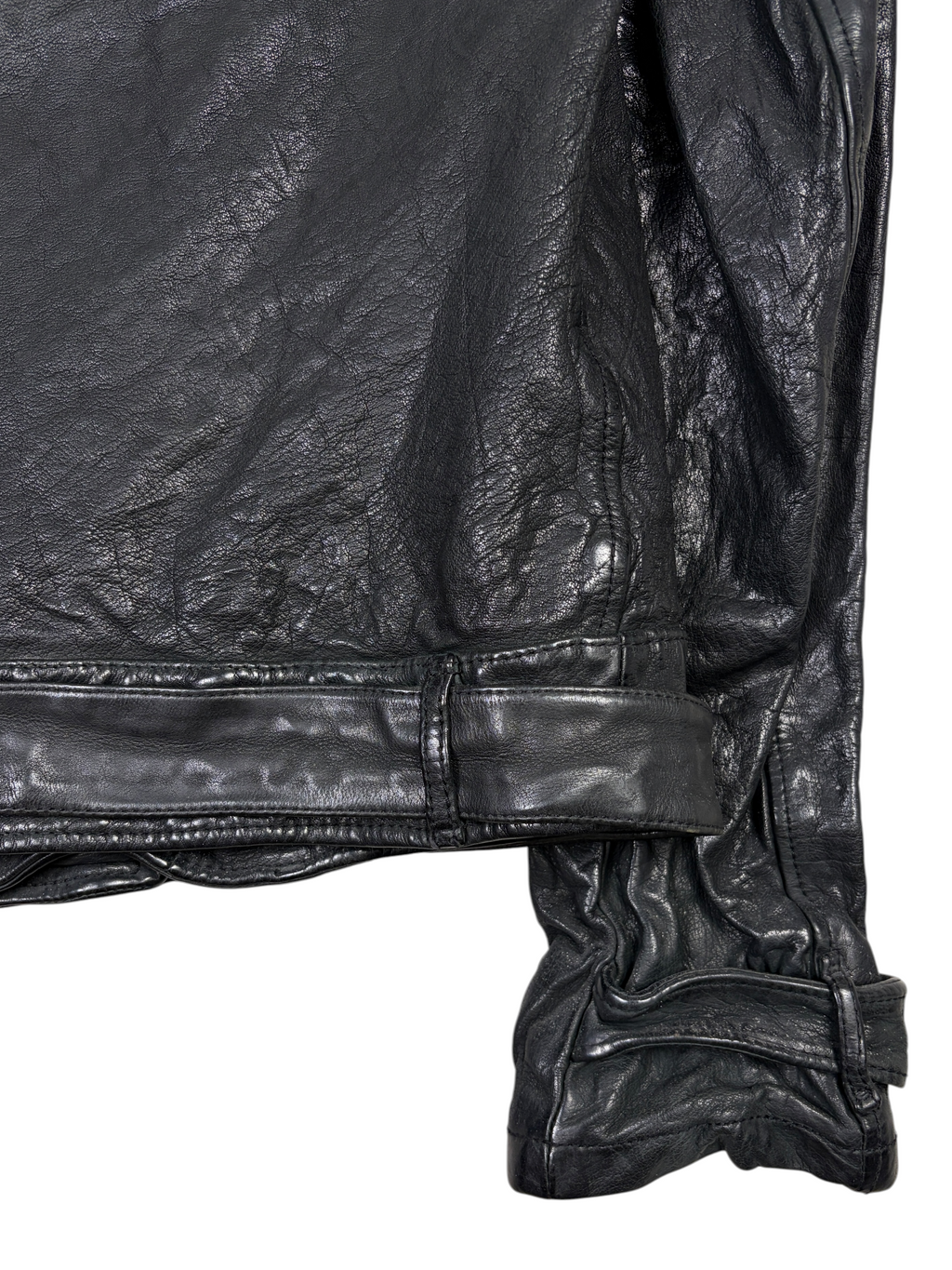 NEIL BARRETT FW05 CRINKLED LEATHER JACKET