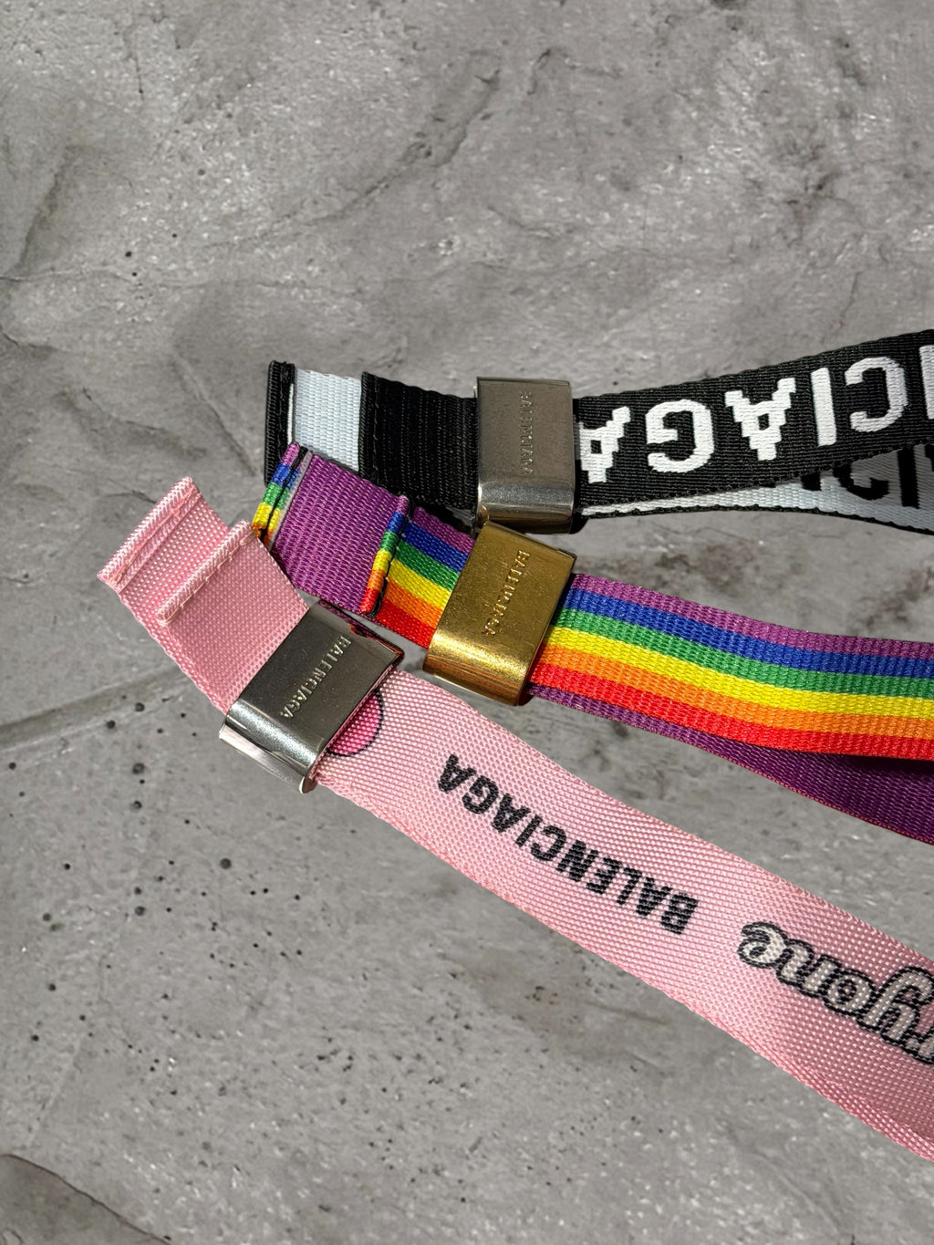 BALENCIAGA PARTY CANVAS LOGO BRACELET