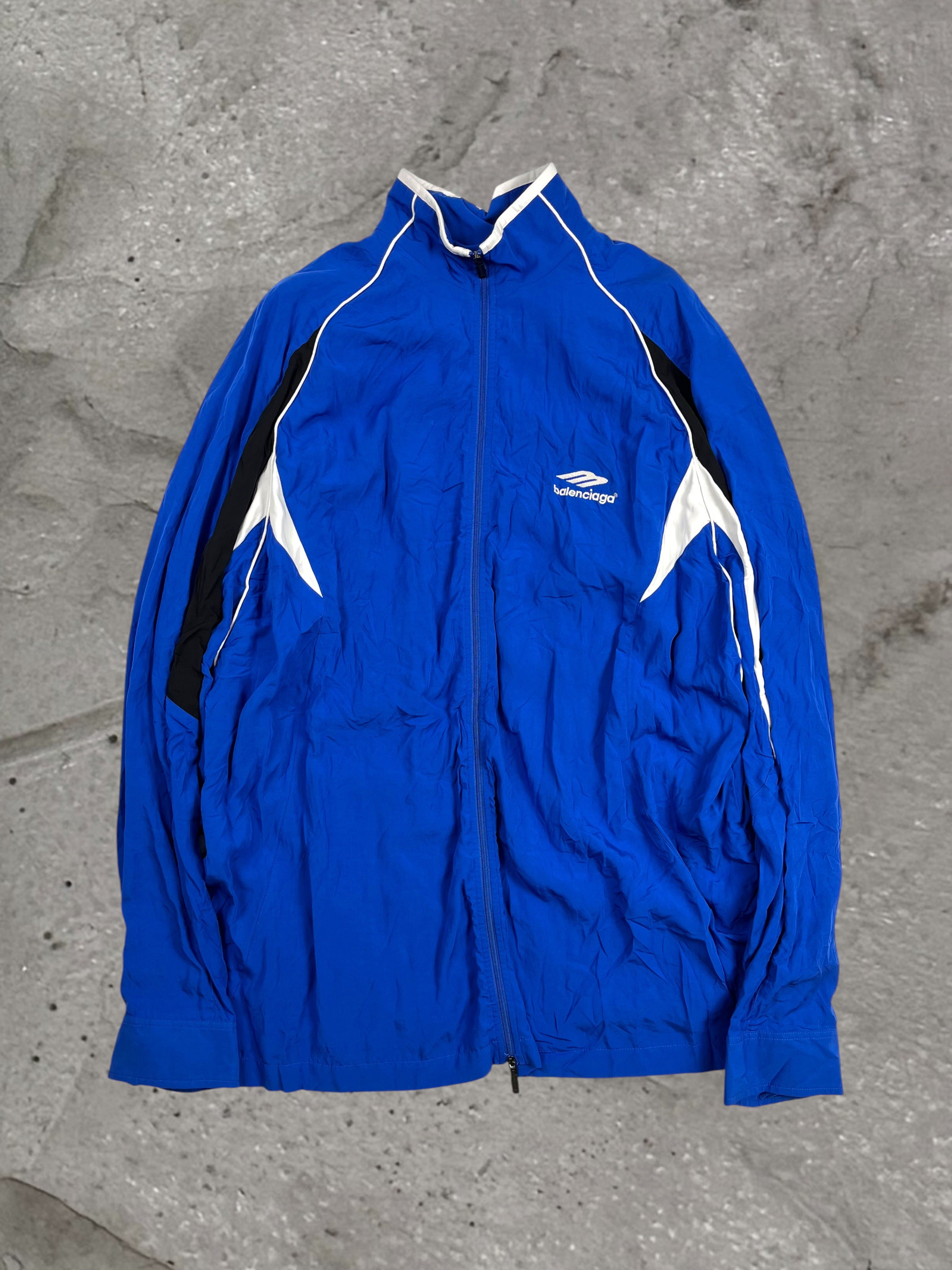 BALENCIAGA SS22 WRINKLED SPORTY B TRACK JACKET