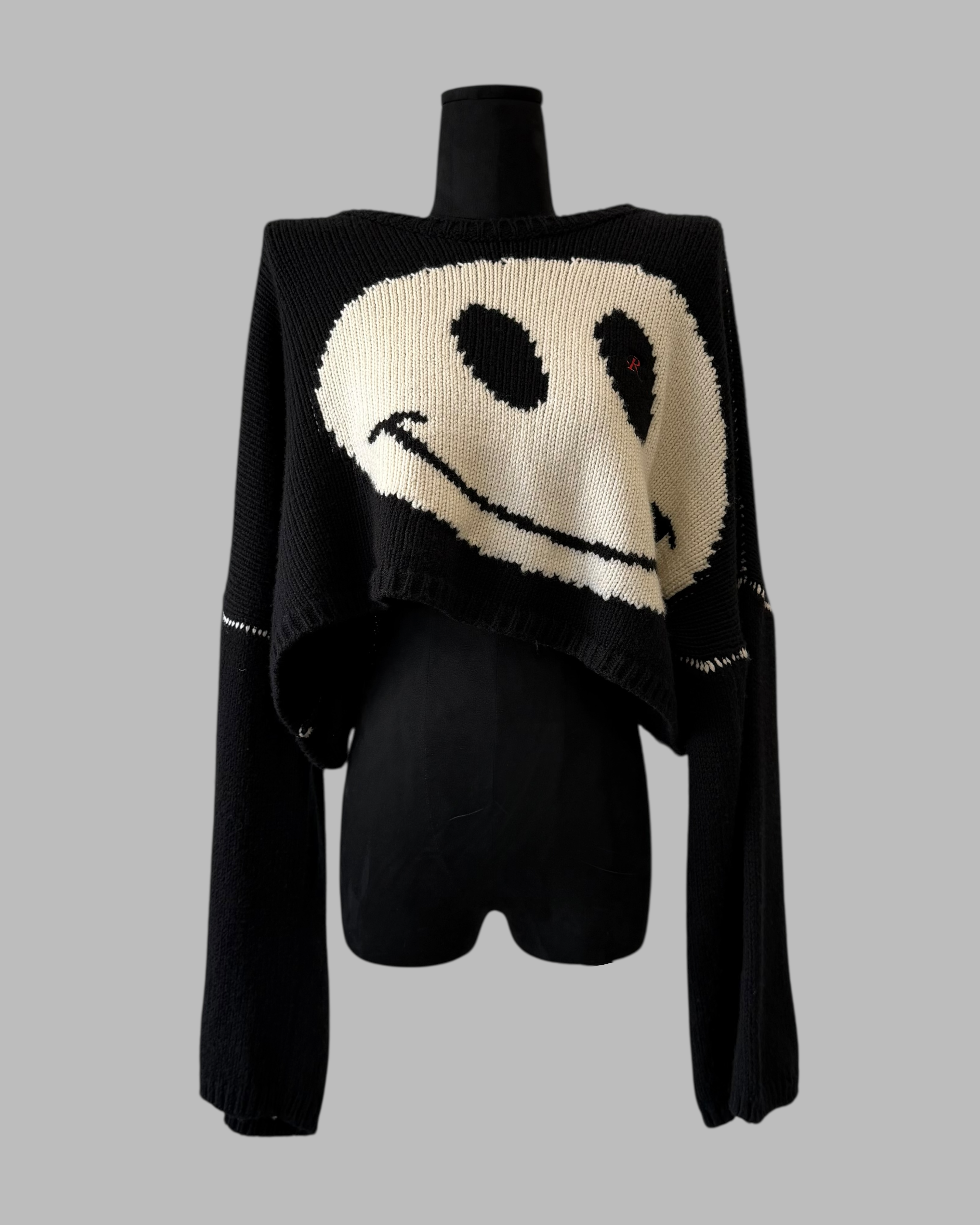 RAF SIMONS X SMILEY CROPPED SWEATER