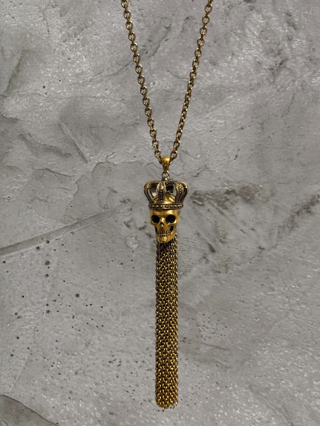 ALEXANDER MCQUEEN SKULL TASSEL NECKLACE
