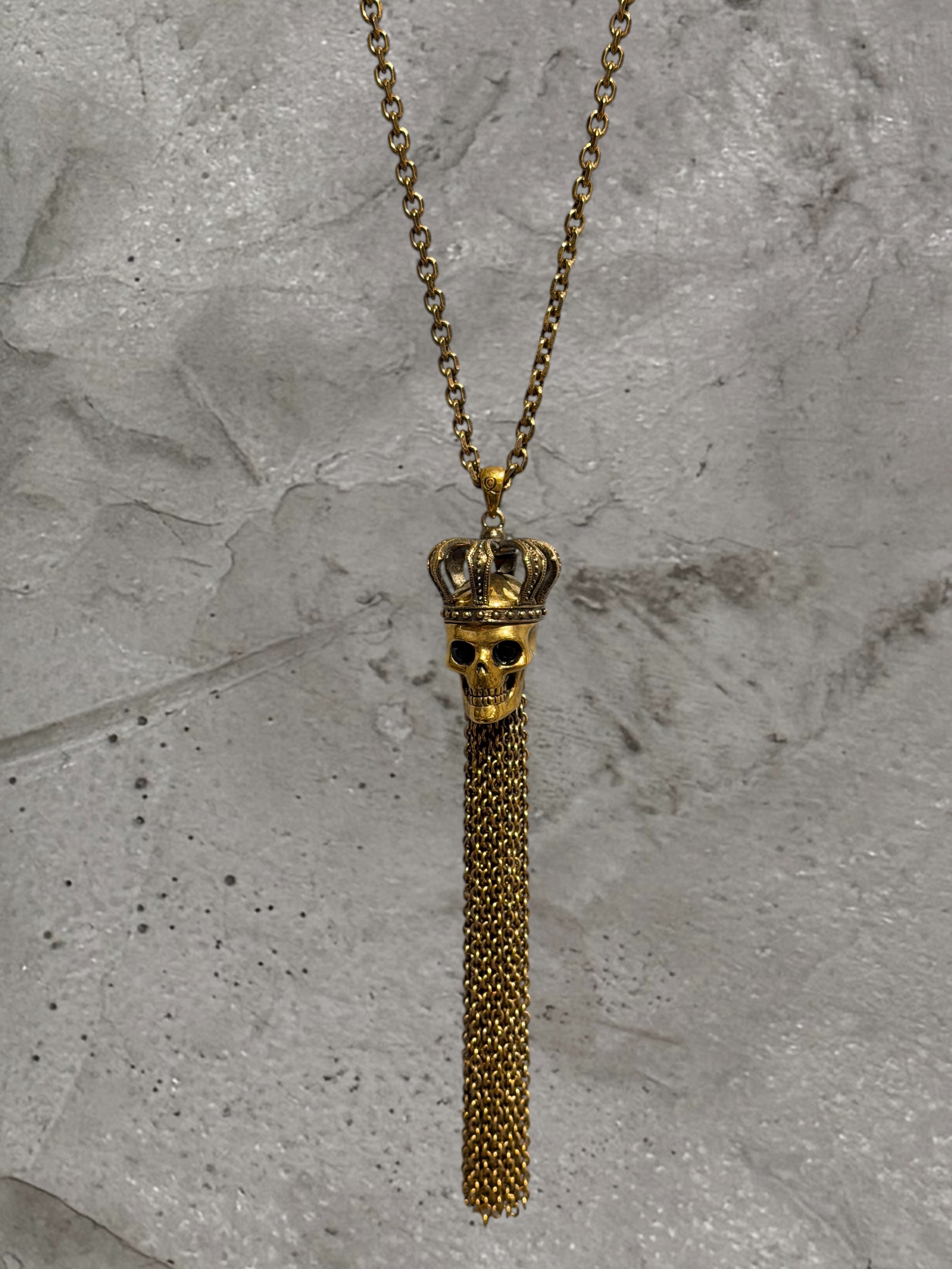ALEXANDER MCQUEEN SKULL TASSEL NECKLACE