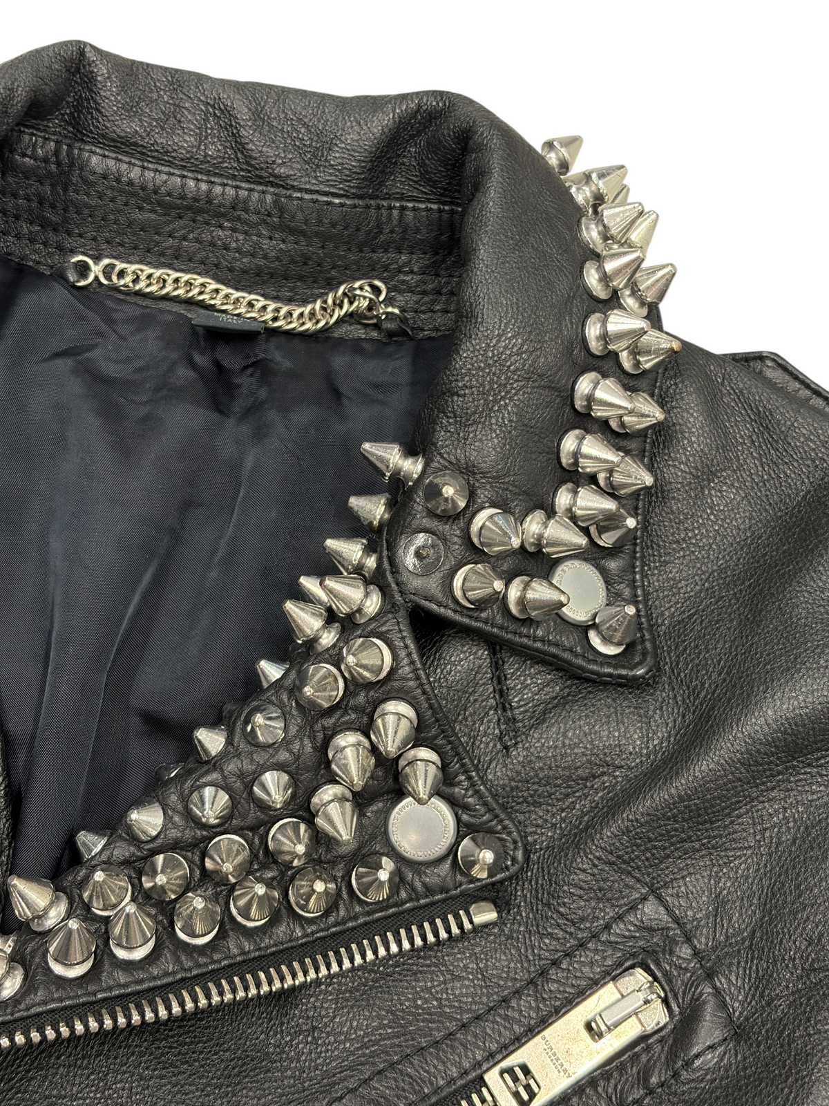 BURBERRY PRORSUM SS11 SPIKED BIKER JACKET