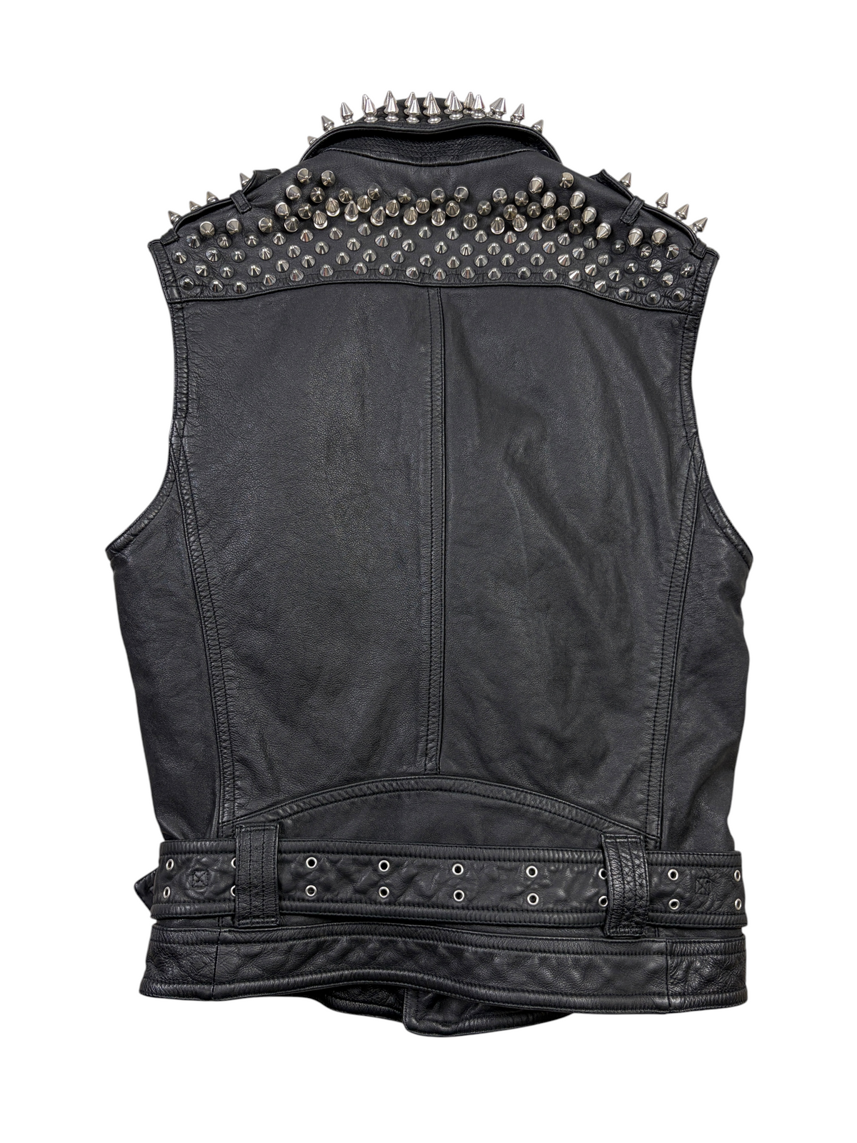 BURBERRY PRORSUM SS11 SPIKED LEATHER BIKER VEST