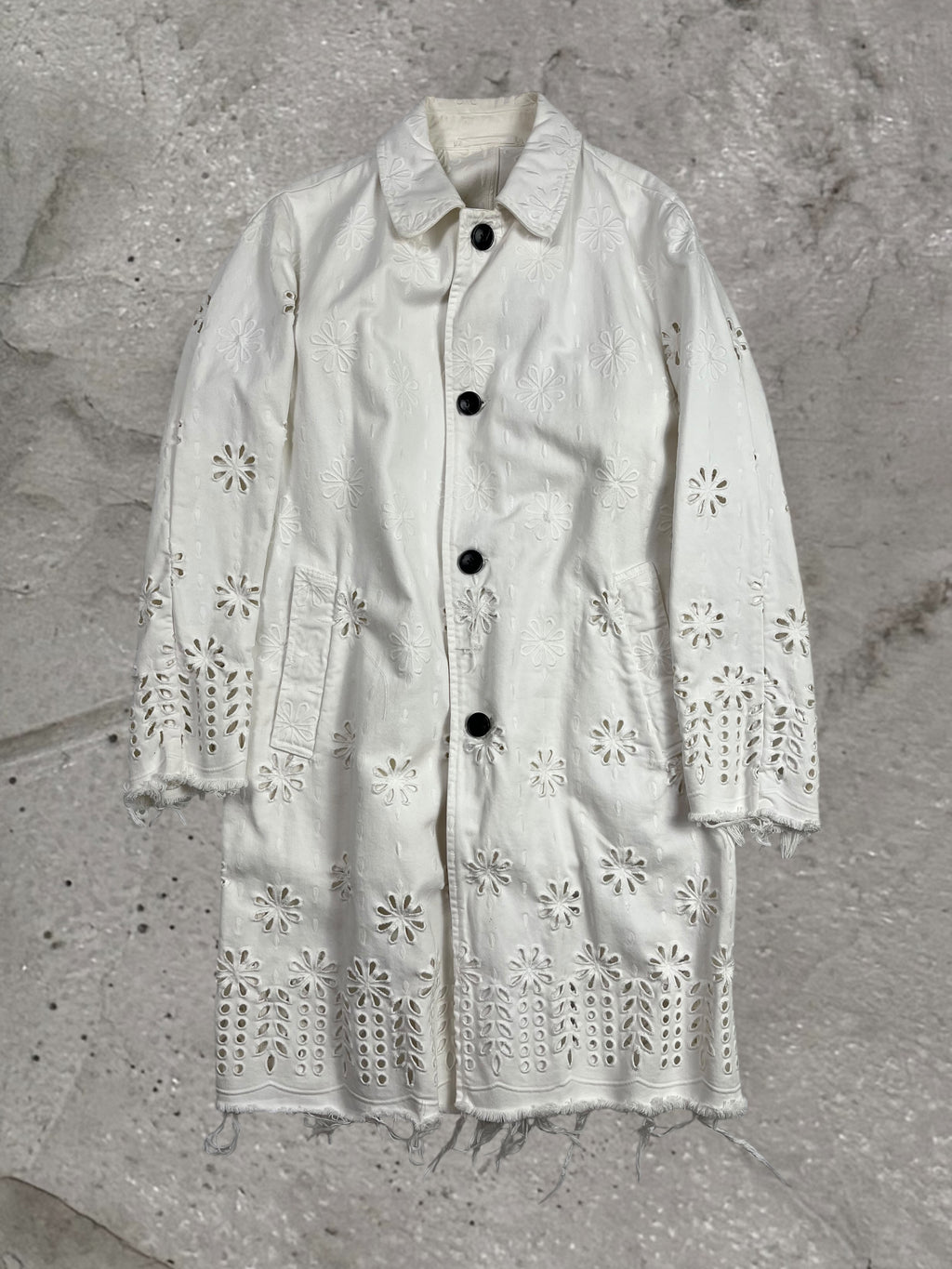 DRIES VAN NOTEN FW18 FLORAL CUTOUT COAT