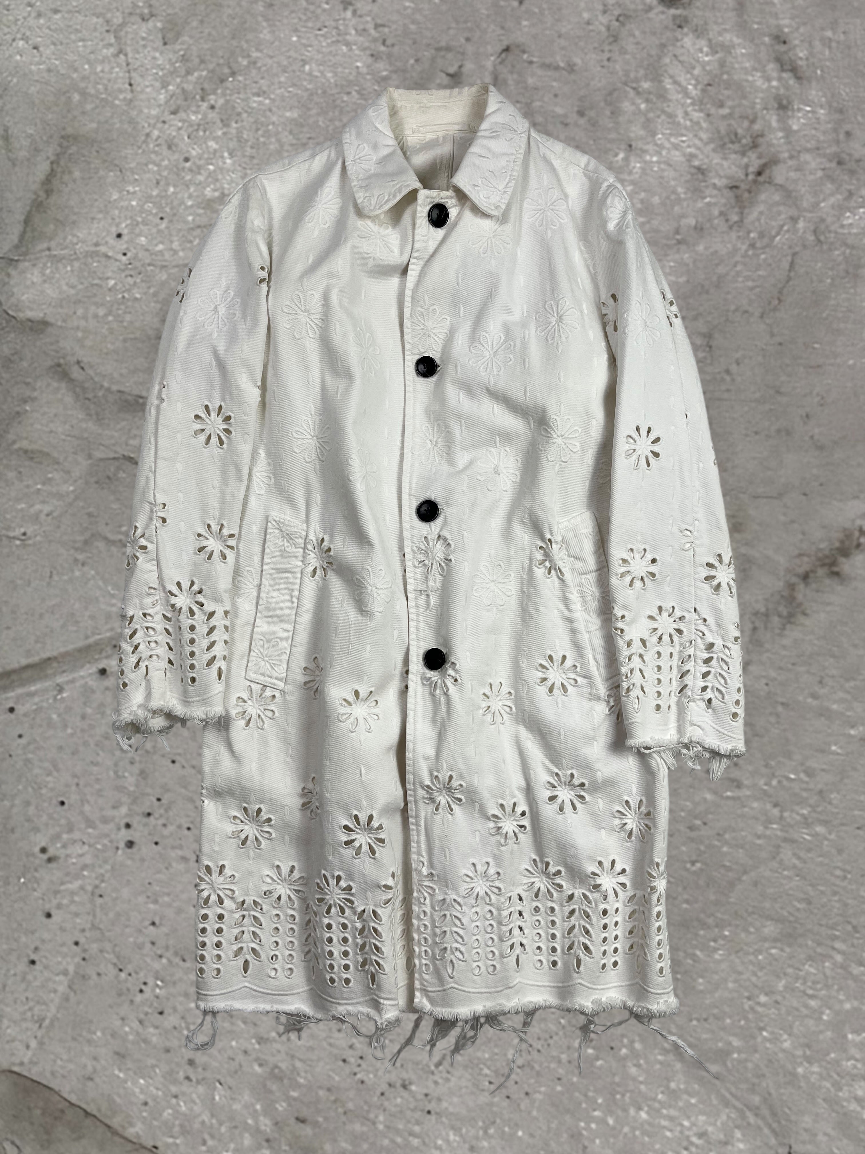 DRIES VAN NOTEN FW18 FLORAL CUTOUT COAT