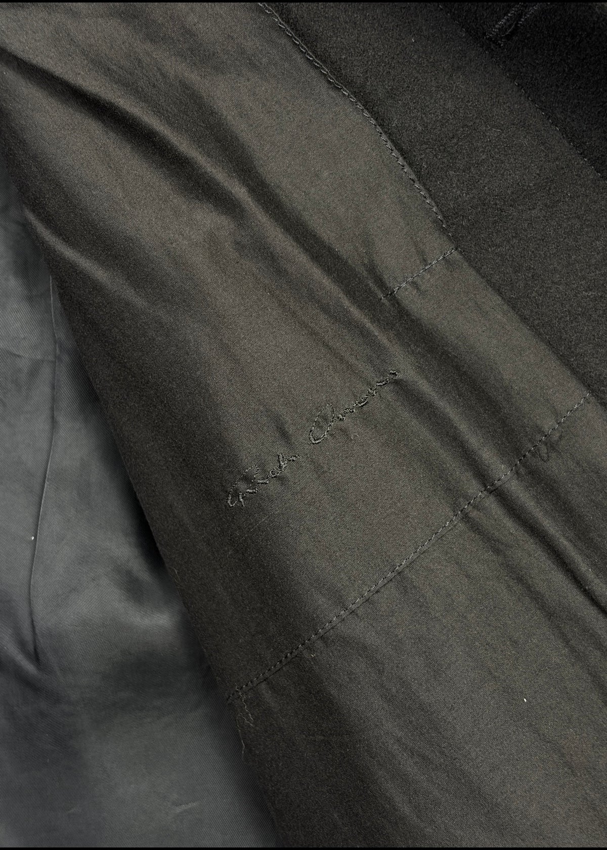 RICK OWENS FW11 "LIMO" METAL PLATE WOOL COAT