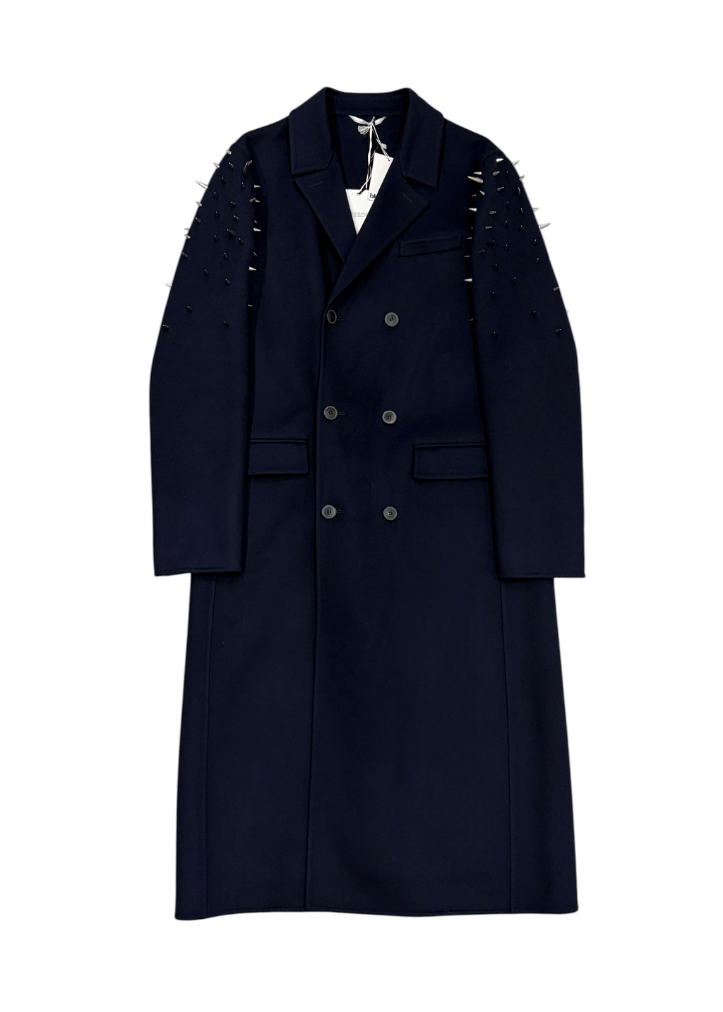 VALENTINO FALL 18 SPIKED WOOL TRENCH COAT